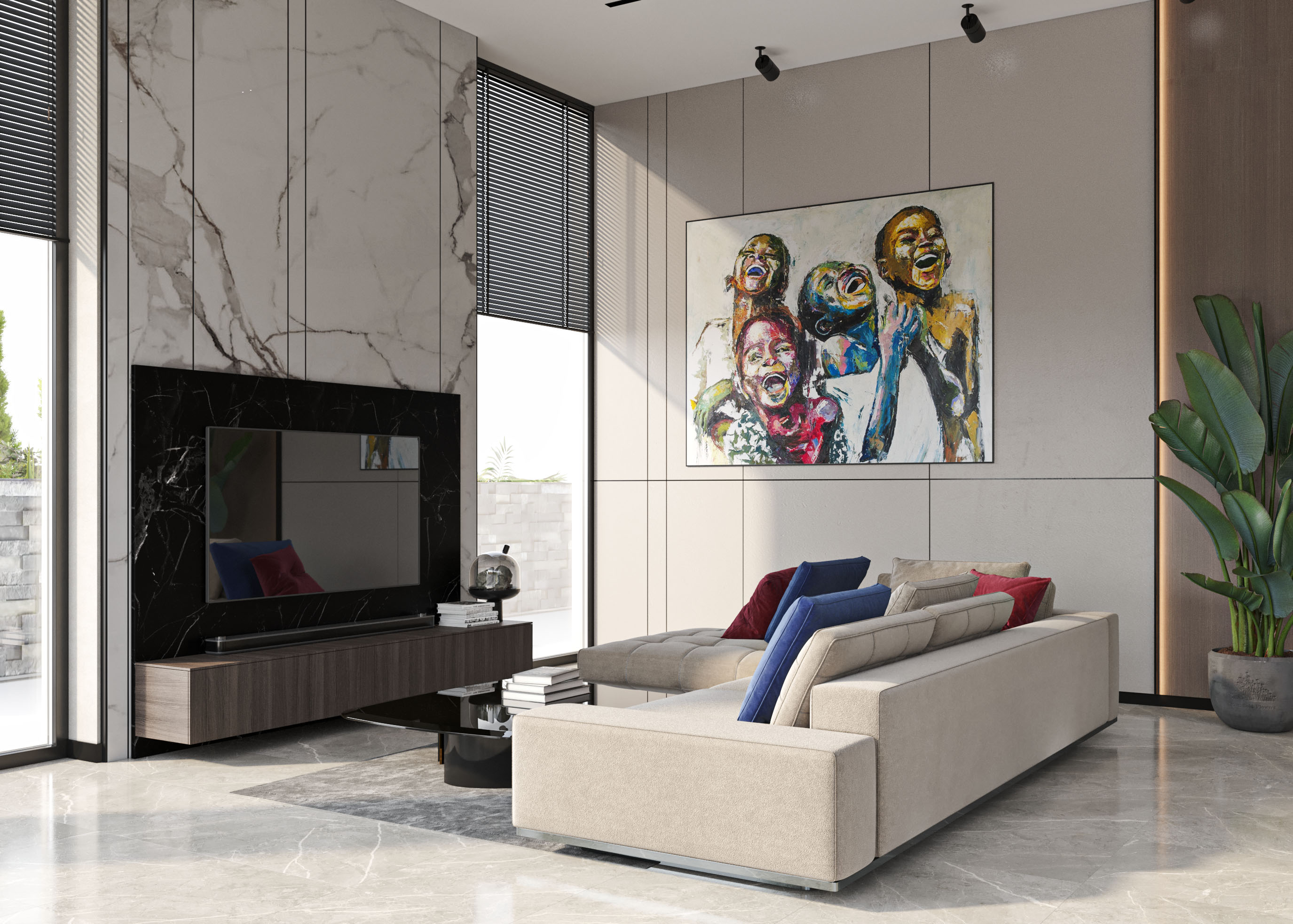 Living room project in Baku-2