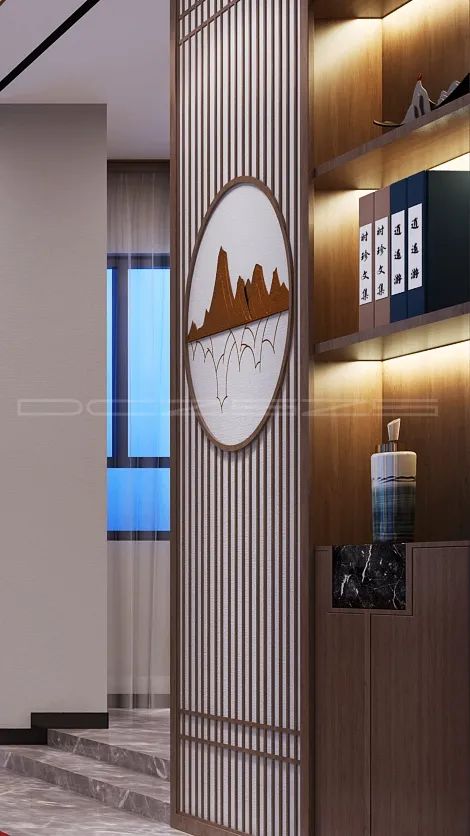 《东成至盛》新中式别墅设计丨木美空间设计-45