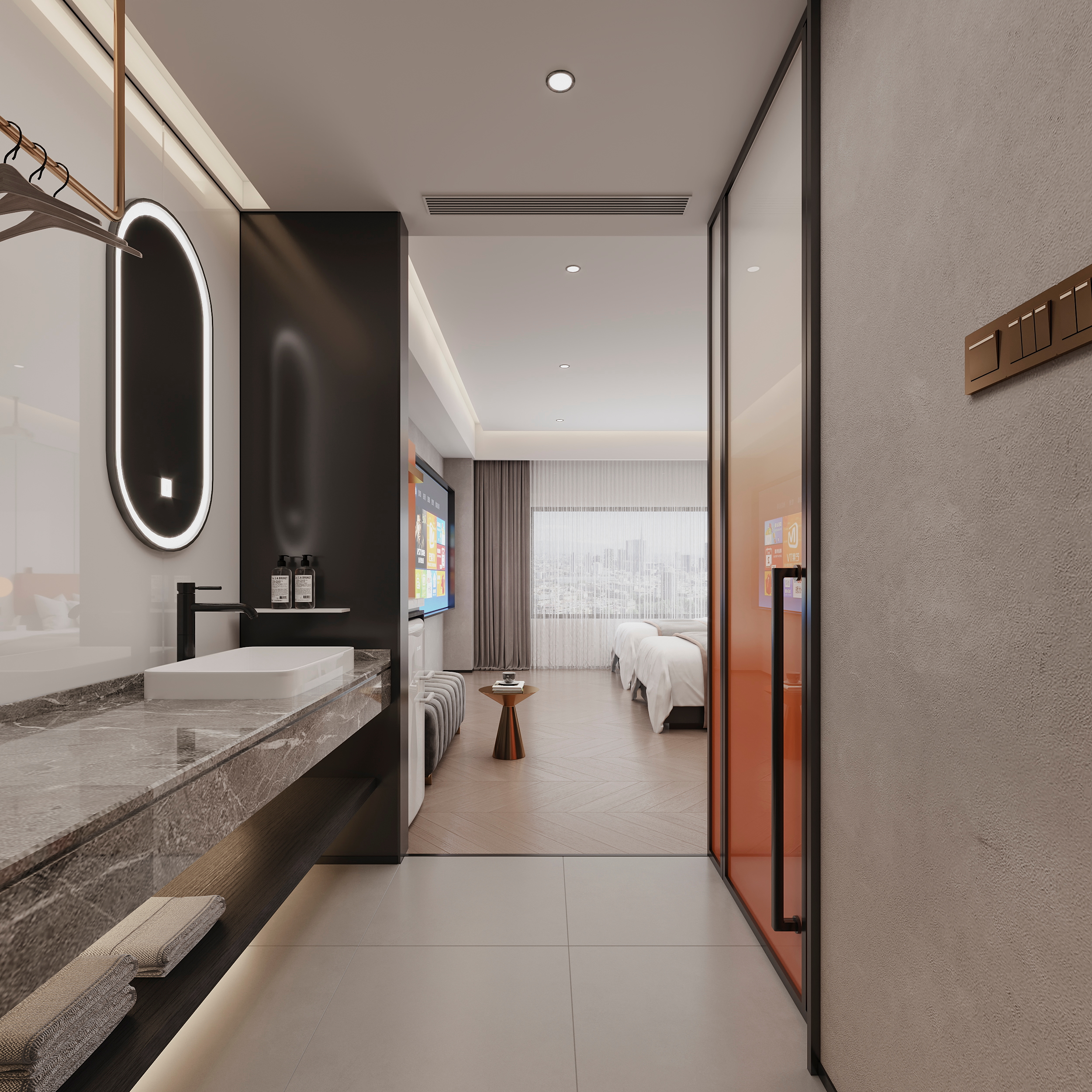 电竞酒店装修效果图-8