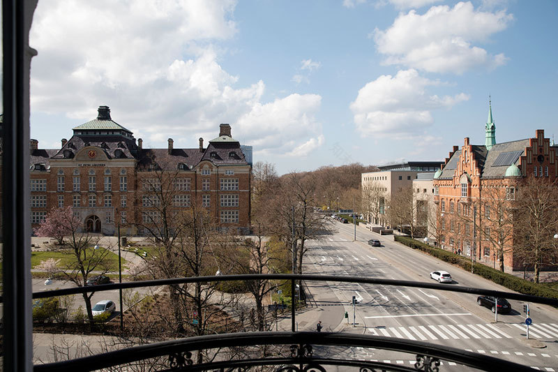 瑞典马尔默中心古典奢华风格的暗色调公寓设计-20