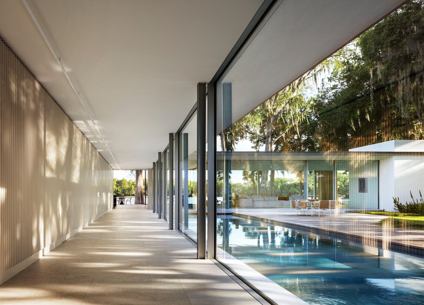 冬季公园湖屋丨Steven Harris Architects 和 JHID-12