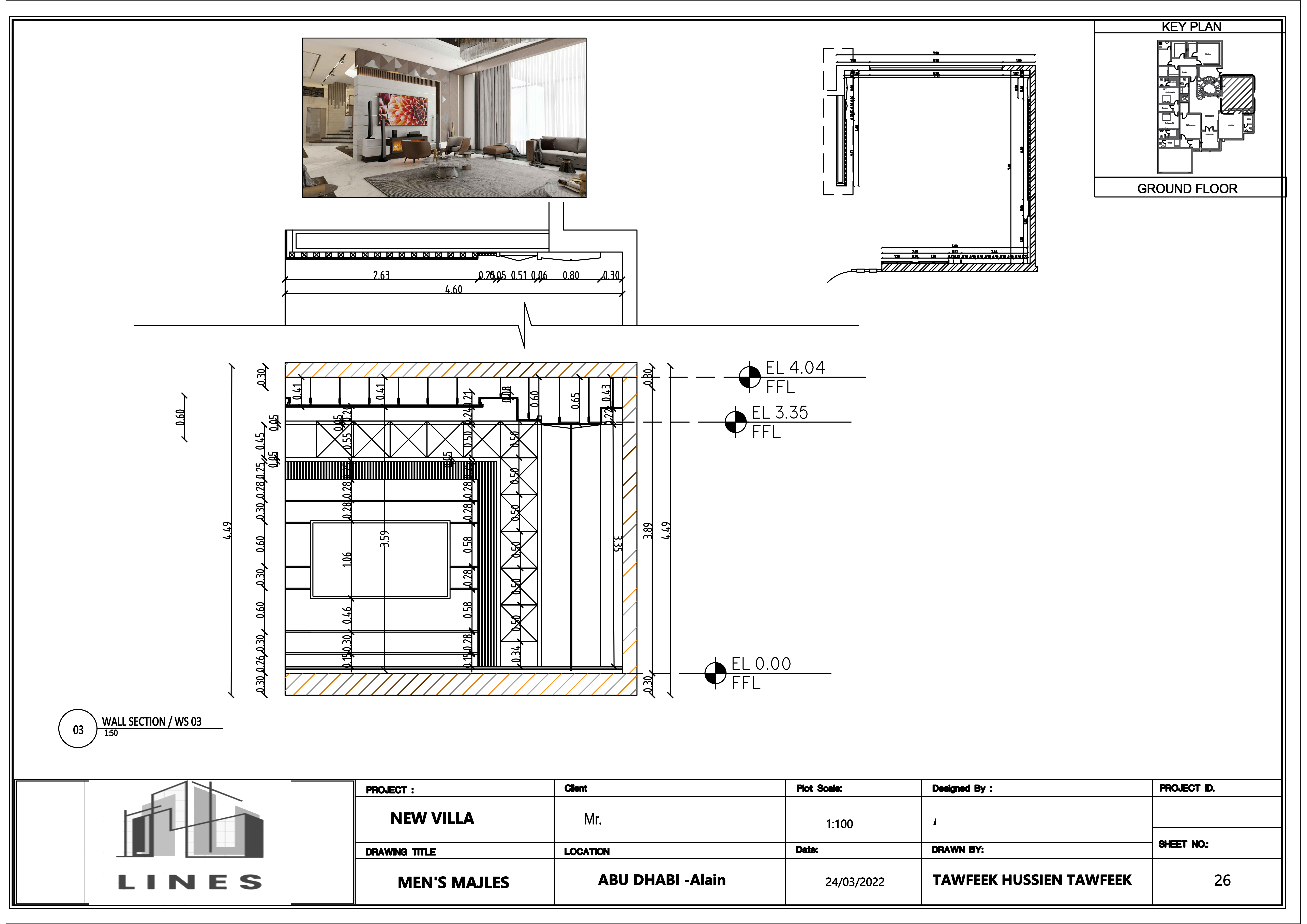 shop drawing for reception hall-25