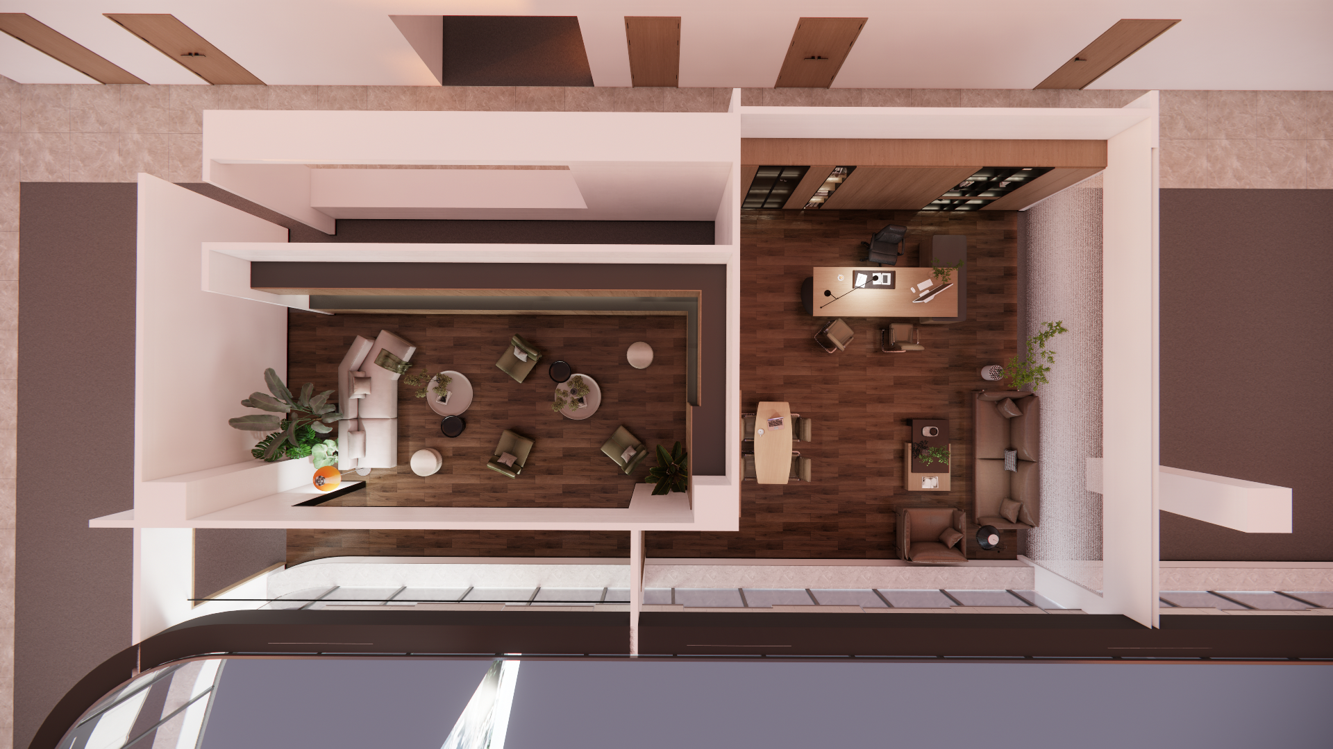 企业办公改造设计  领导办公室-4