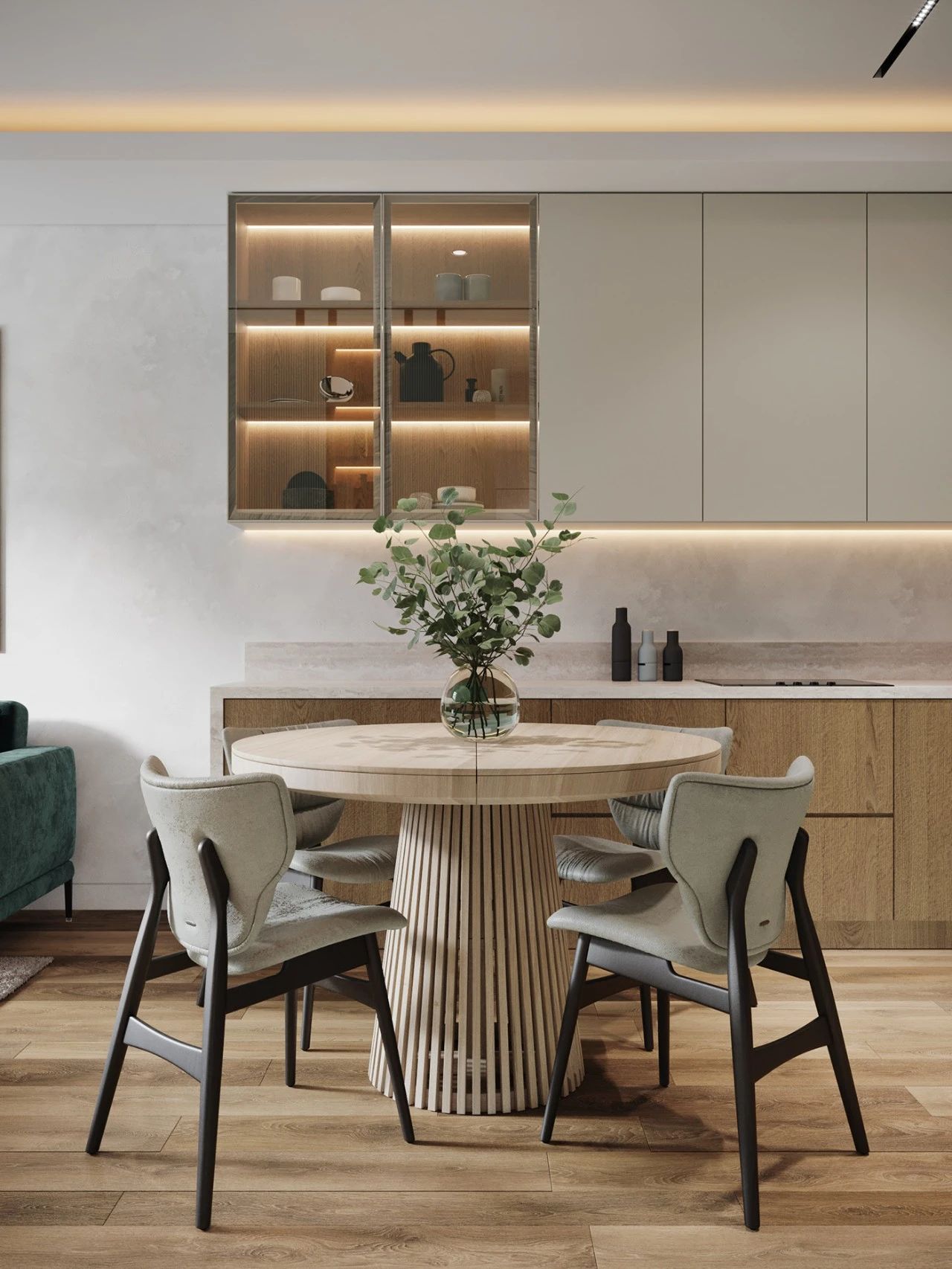 88㎡现代简约家居,原木与灰色打造温馨时尚空间-10