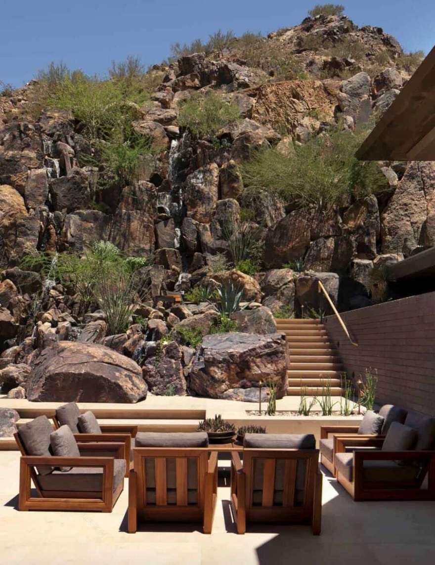 Modern desert home set on a rocky hillside with spectacular city views-27