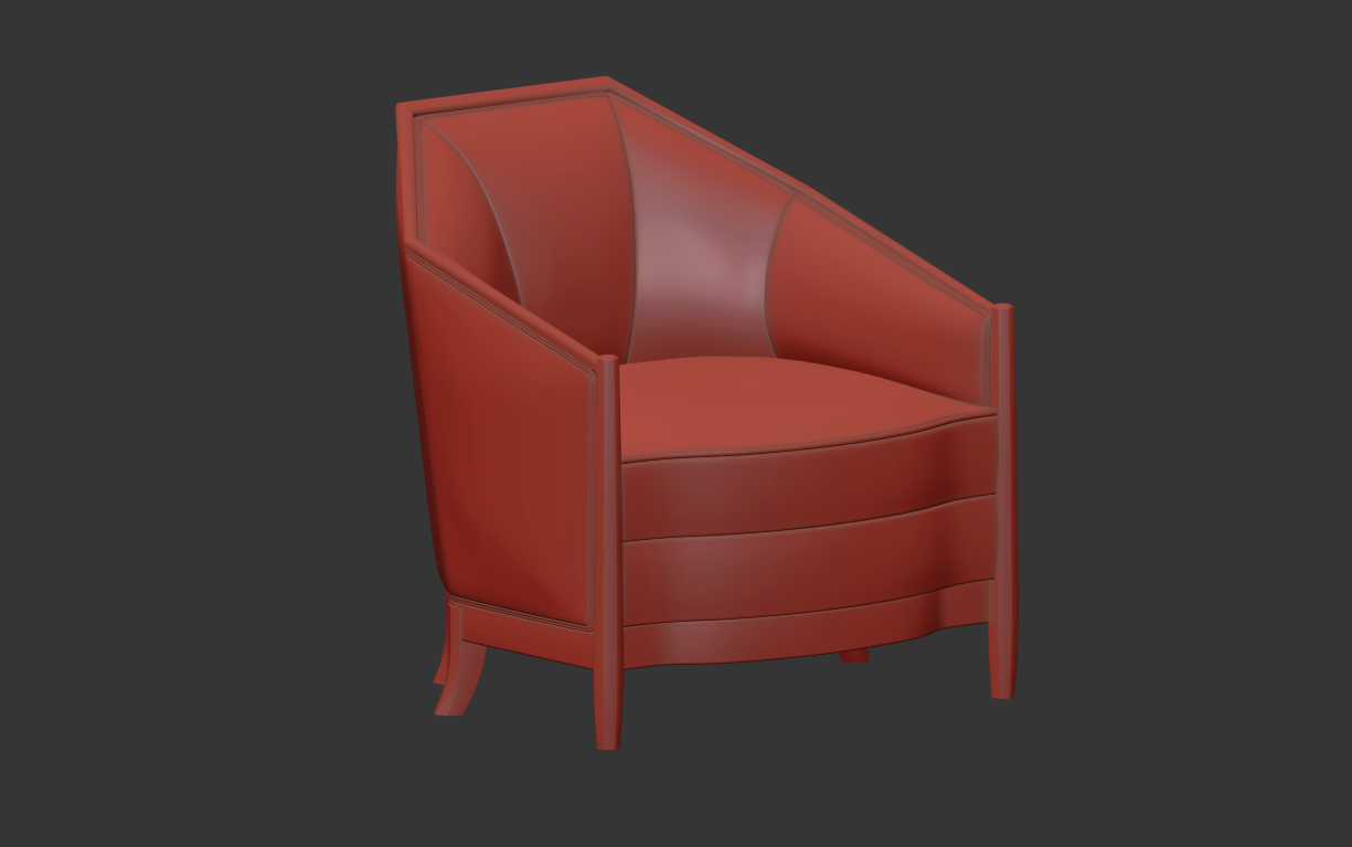 椅子 3D 建模与渲染丨美国-8