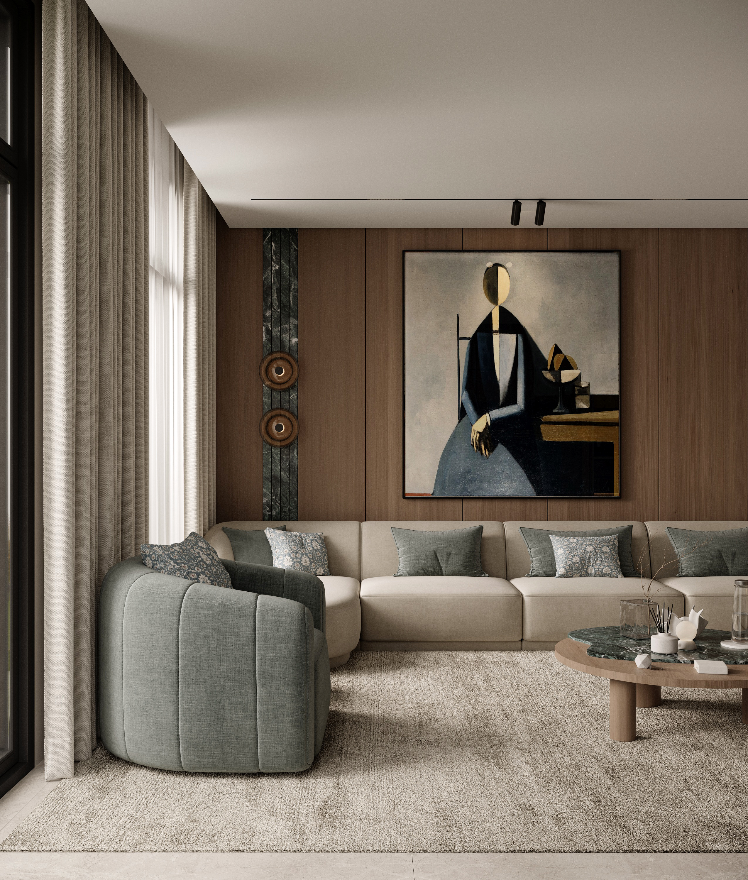 客厅设计丨沙特阿拉伯丨Astro Architects-11