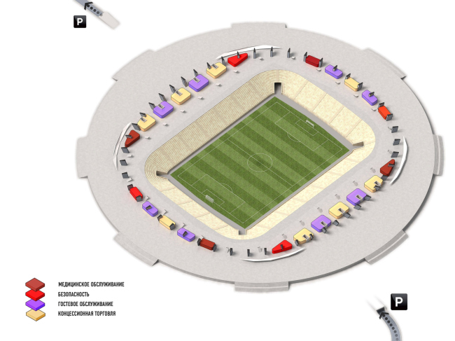 2018年世界杯足球赛下诺夫哥罗德45000座体育场丨俄罗斯诺夫哥罗德丨Моспроект  2,Гранд Проект Сити等-45