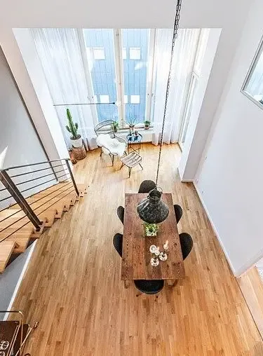 开放式蓝调 loft,现代时尚玻璃阁楼设计-3