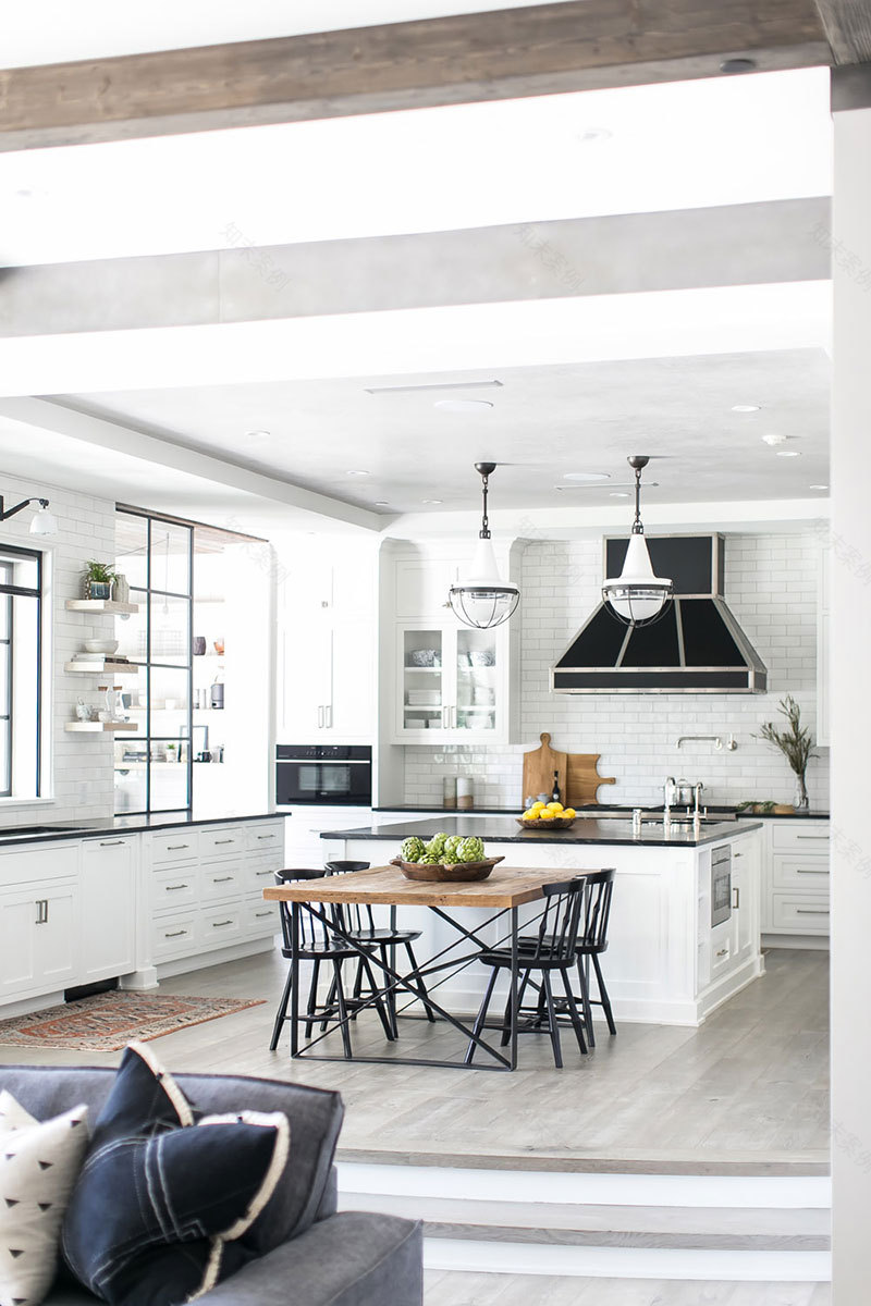 洛杉矶工业风家居,和谐黑白配-5