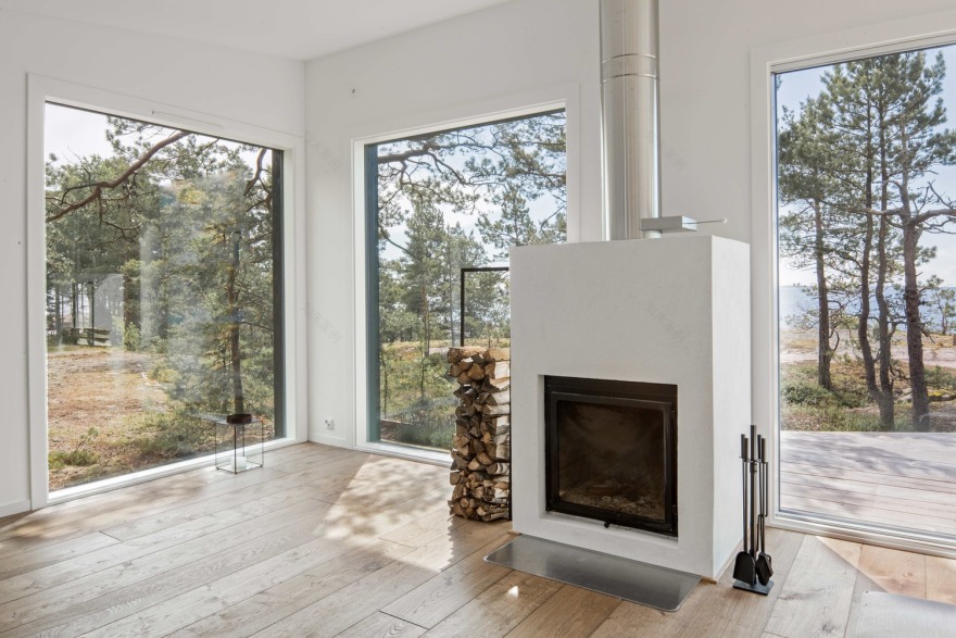 波罗的海岛屿上的现代原木建筑-58