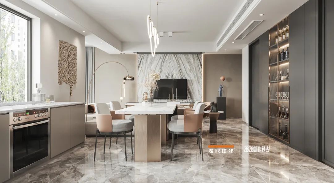 现代轻奢风家居设计案例赏析丨中国北辰丨浅尺住建-22