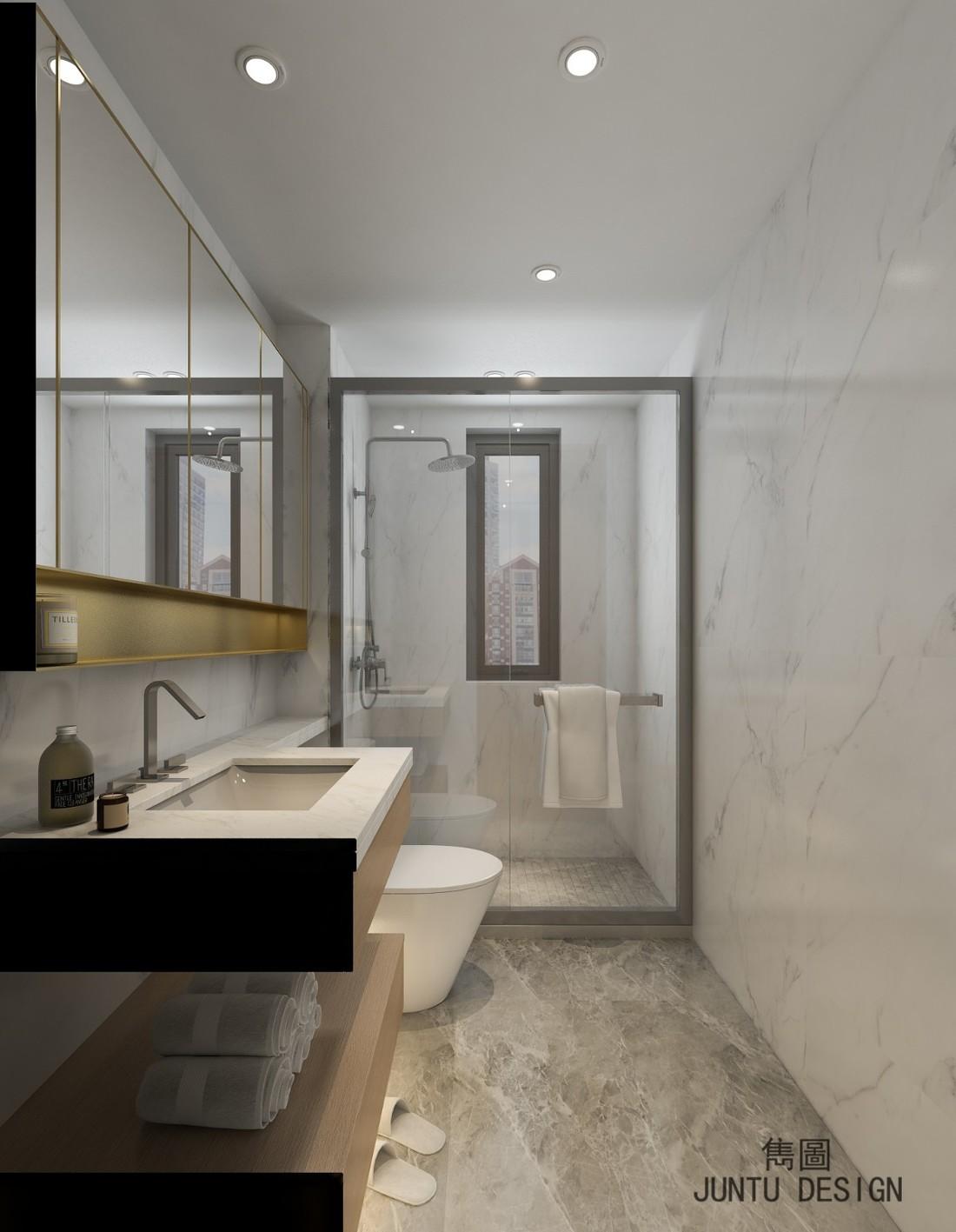 现代中式家居,拆墙扩容空间,原木与玻璃的通透之美-34