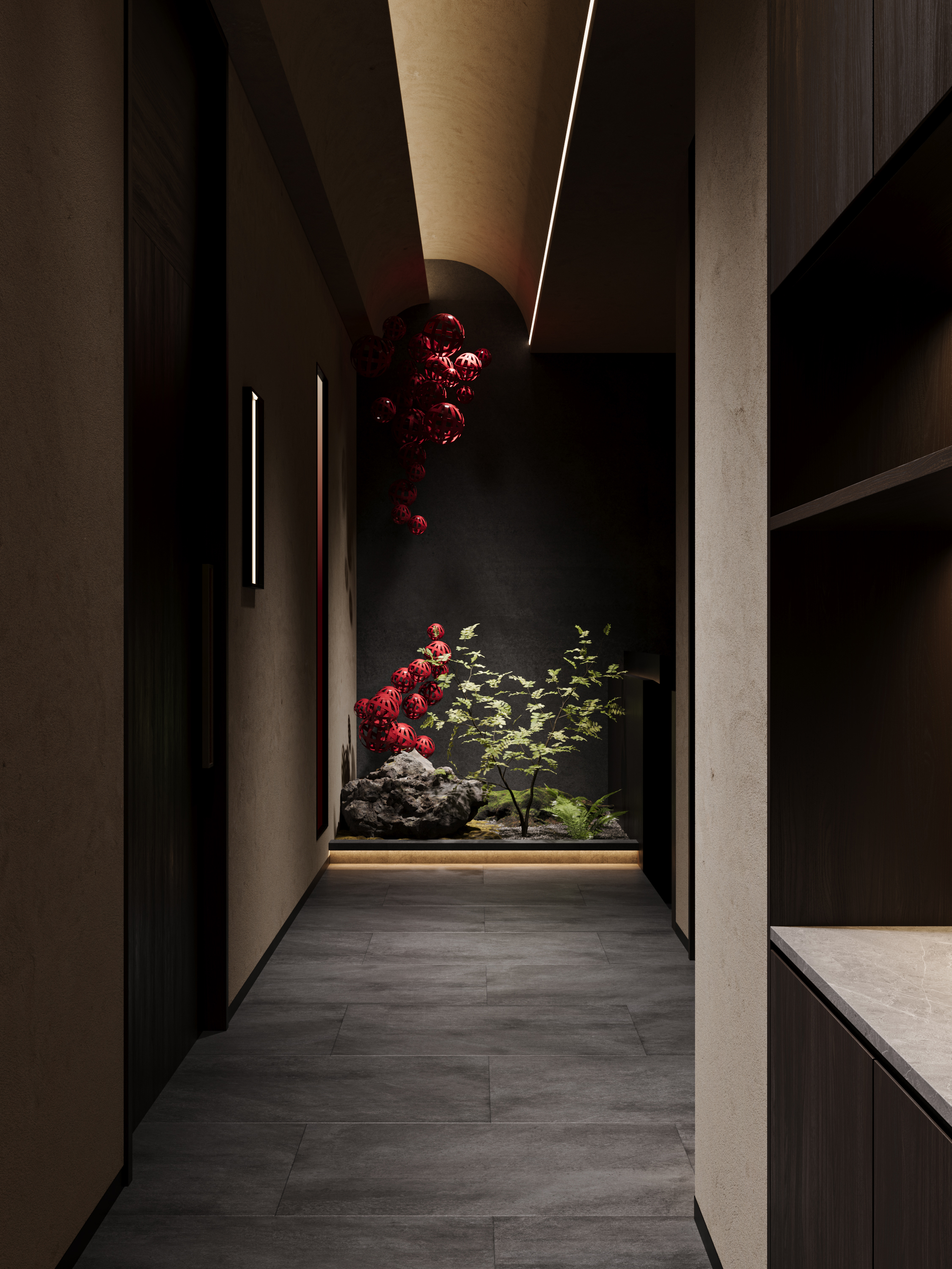 私人会所 餐厅包厢和过道-6