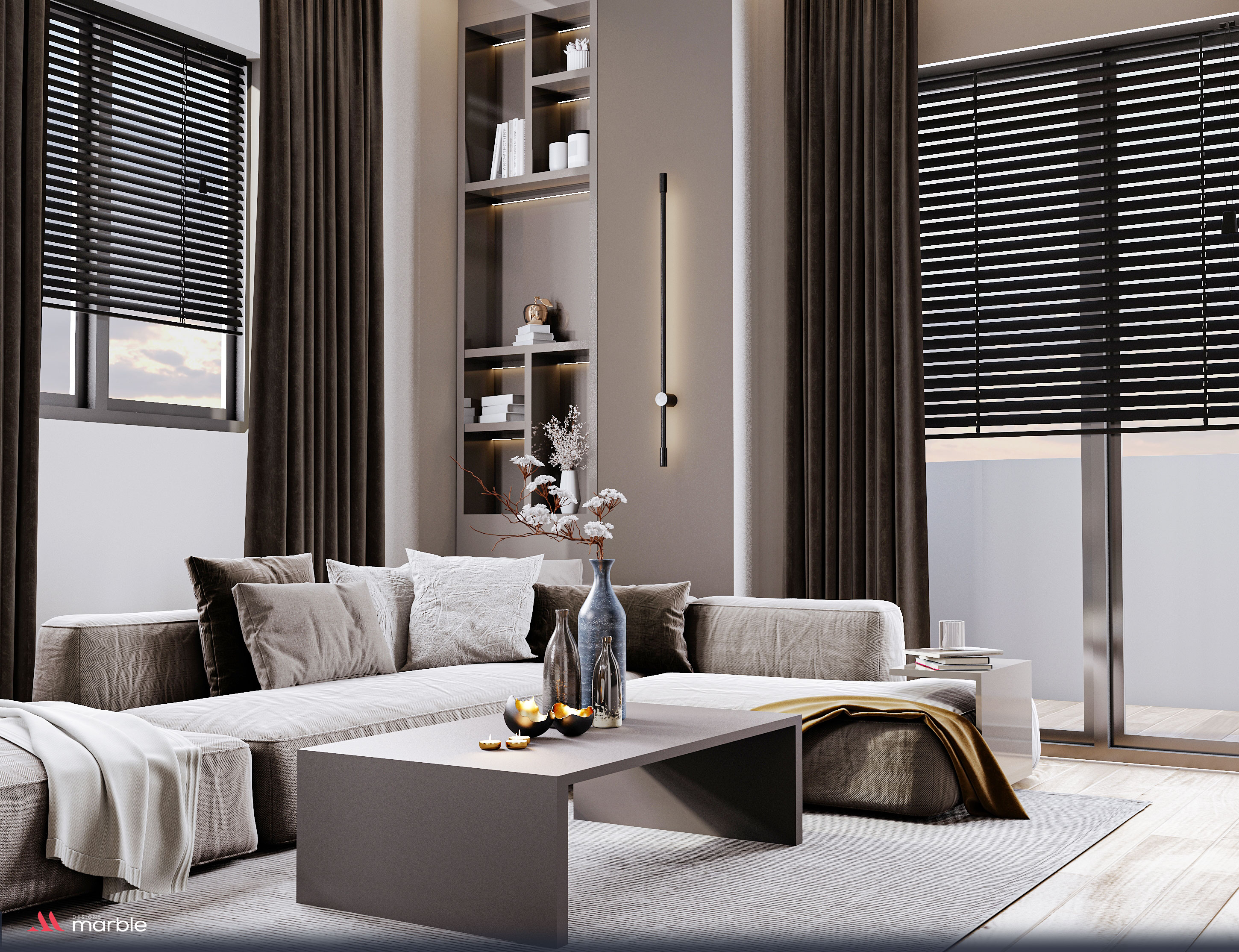 现代 living 与开放式厨房设计丨埃及开罗-7