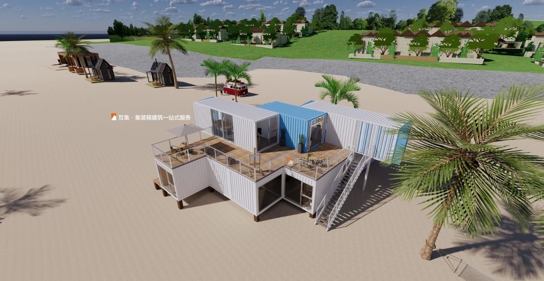 
首钢东戴河项目沙滩集装箱售楼部 -1