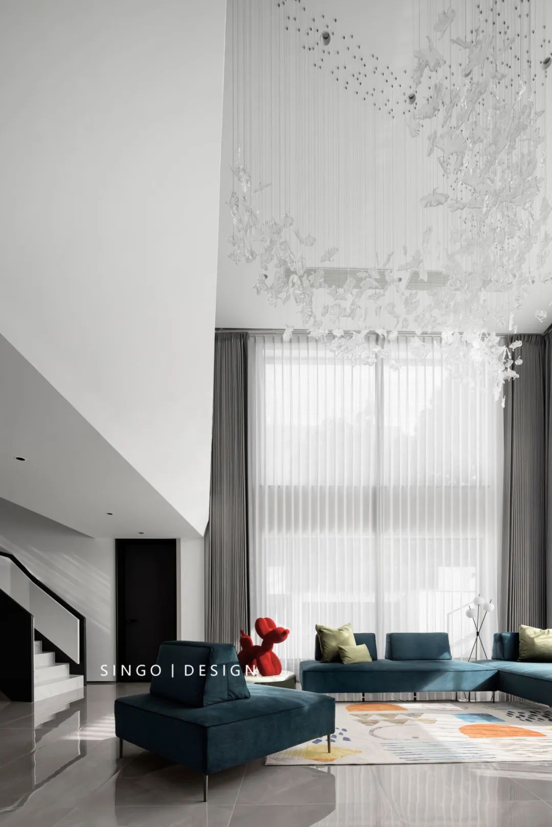 420㎡现代风格| 形与色构建空间艺术感-16