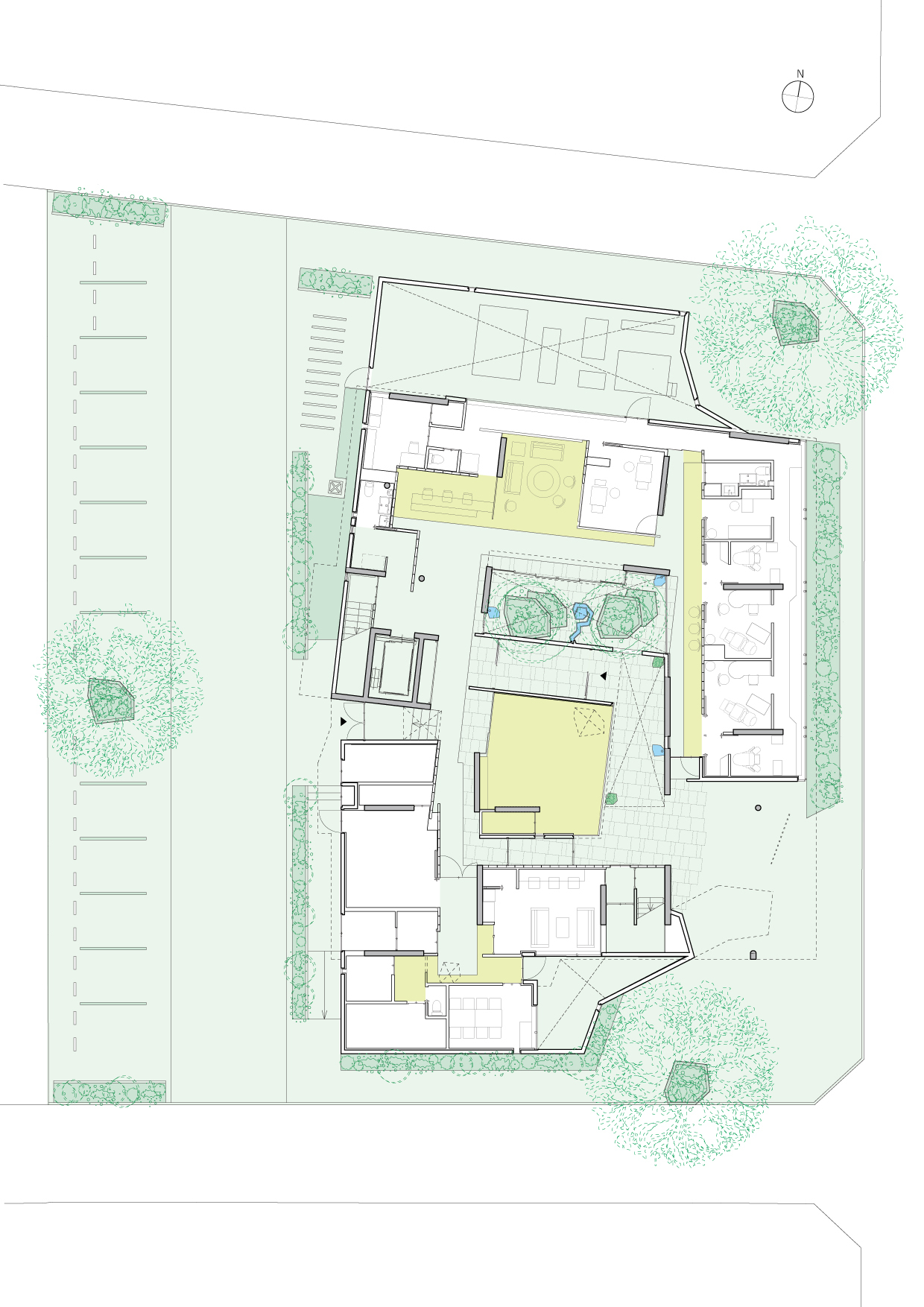 七隈地区的产科(注:Nanakuma一般音译成七隈,需根据实际语境判断是否为特定地名) 丨日本福冈丨Yoshitaka Suzuki and Associates-13