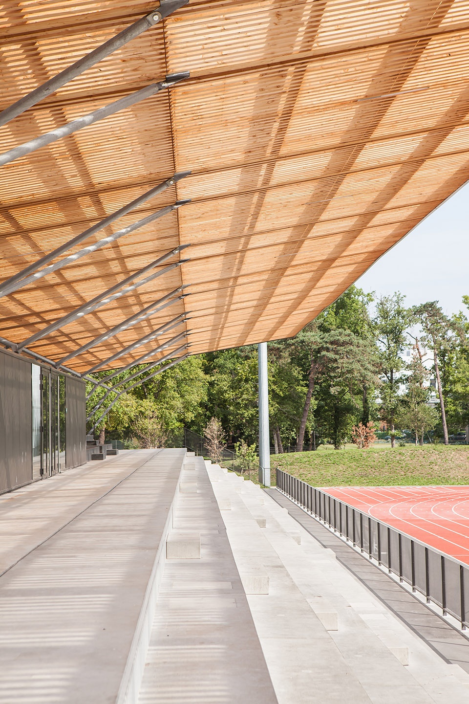 森林边缘的体育场馆 | Philippe Mahut 体育场看台-28