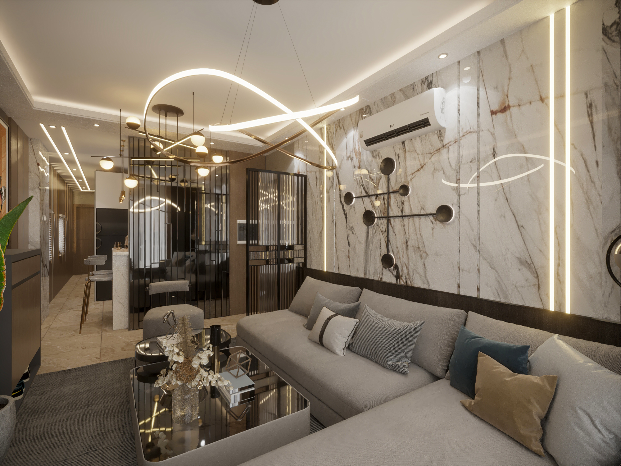 Apartment House 80 Meter Interior Modern Design-6