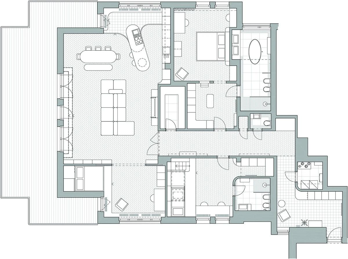 简约原木风四口之家丨No Architects-12