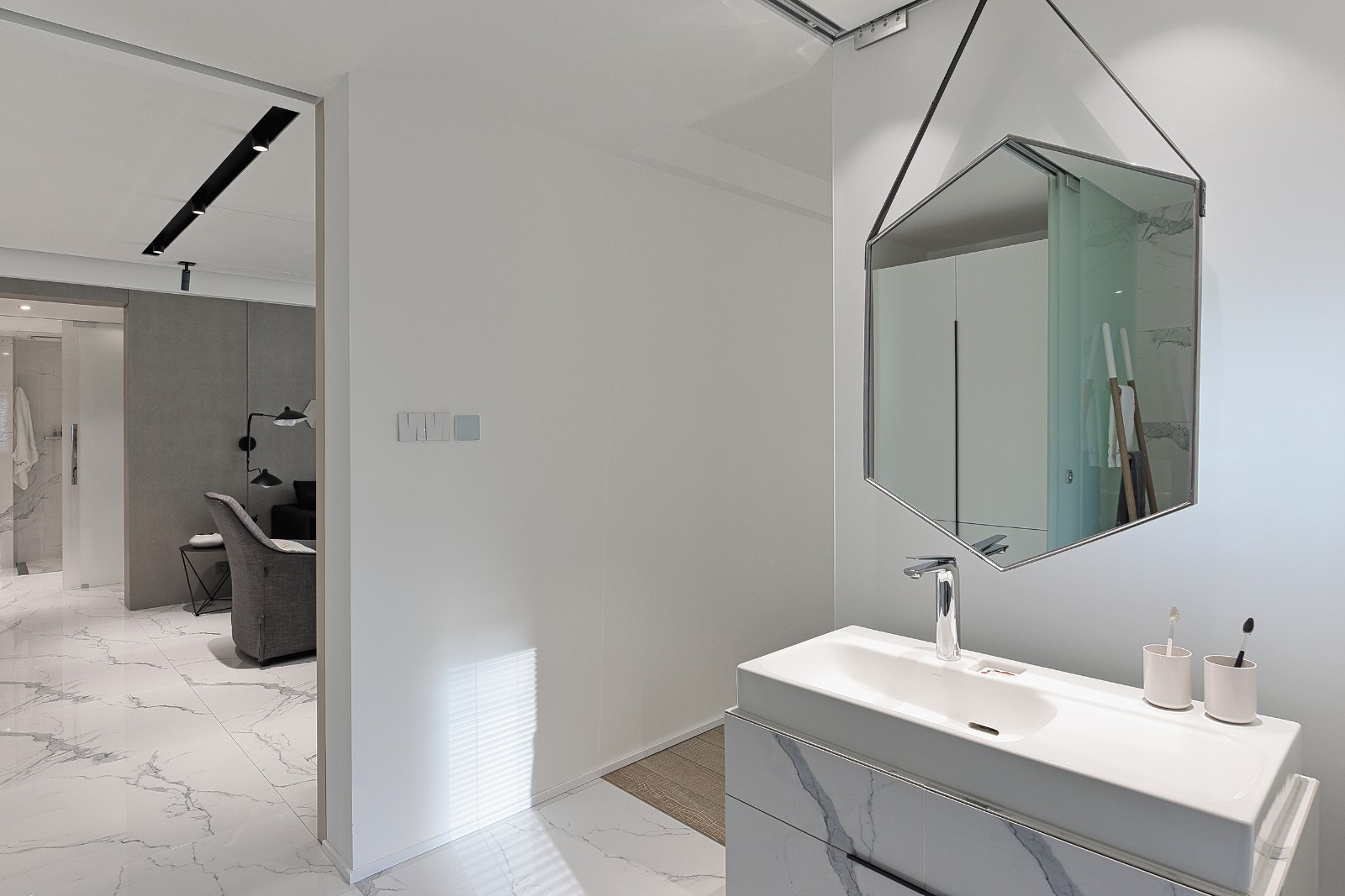 165㎡黑白现代,素简生活  王严民-33