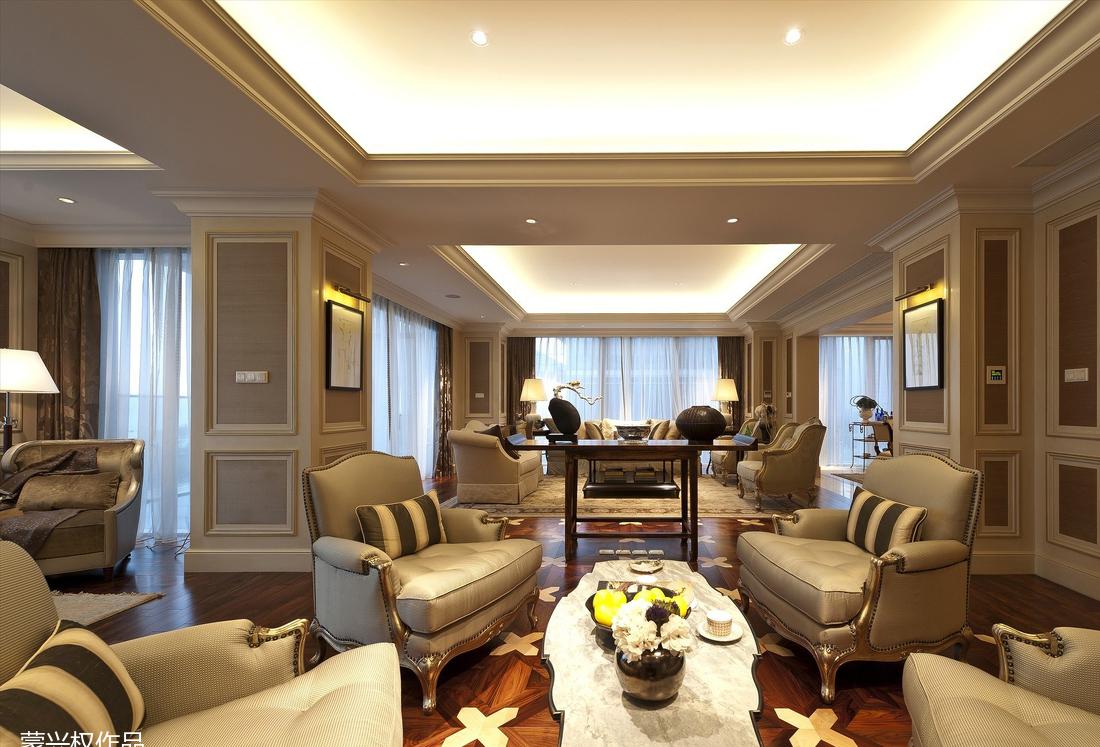 蒙兴权丨别墅丨【杭州】绿城蓝色钱江 江景大宅法式风-1