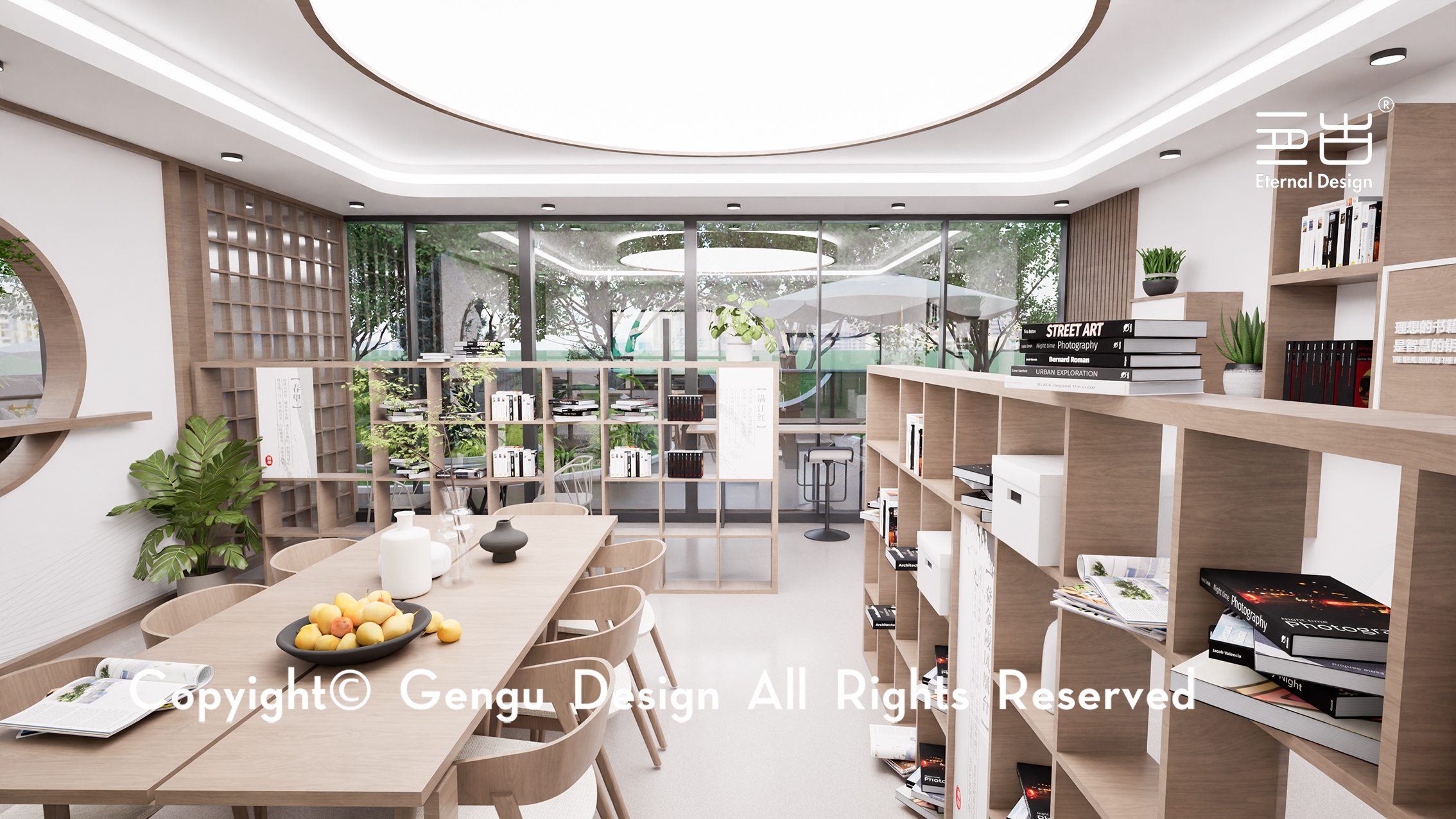 某单位员工阅读室,运动室与楼顶花园设计项目丨中国苏州丨亘古设计-16