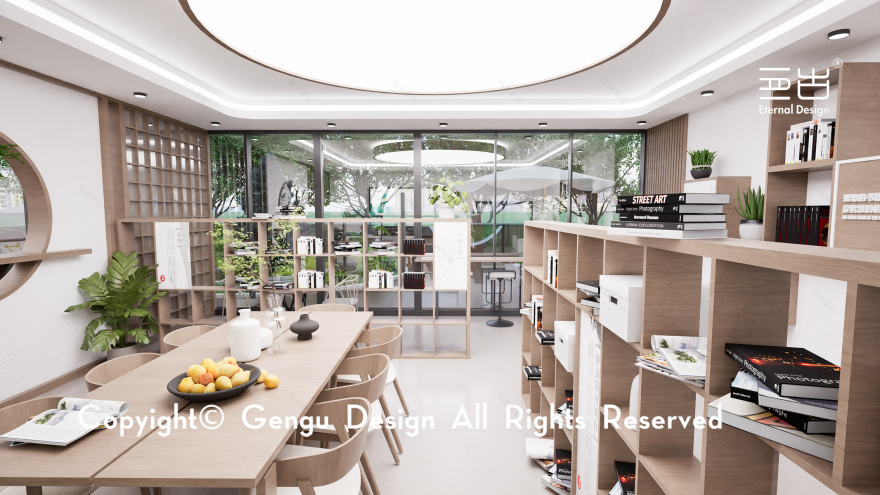某单位员工阅读室,运动室与楼顶花园设计项目丨中国苏州丨亘古设计-16