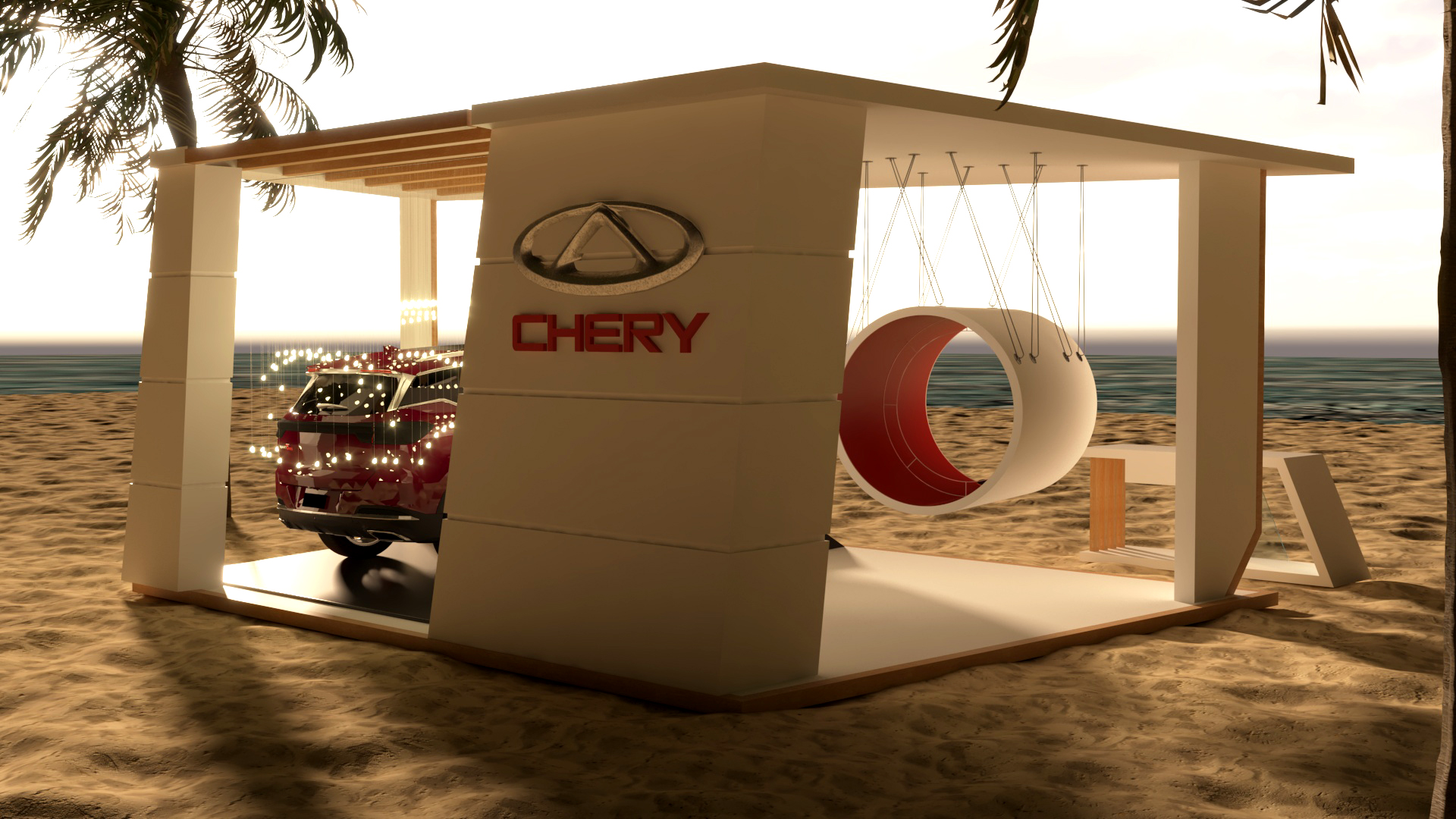 Chery Beach Display Stand-2