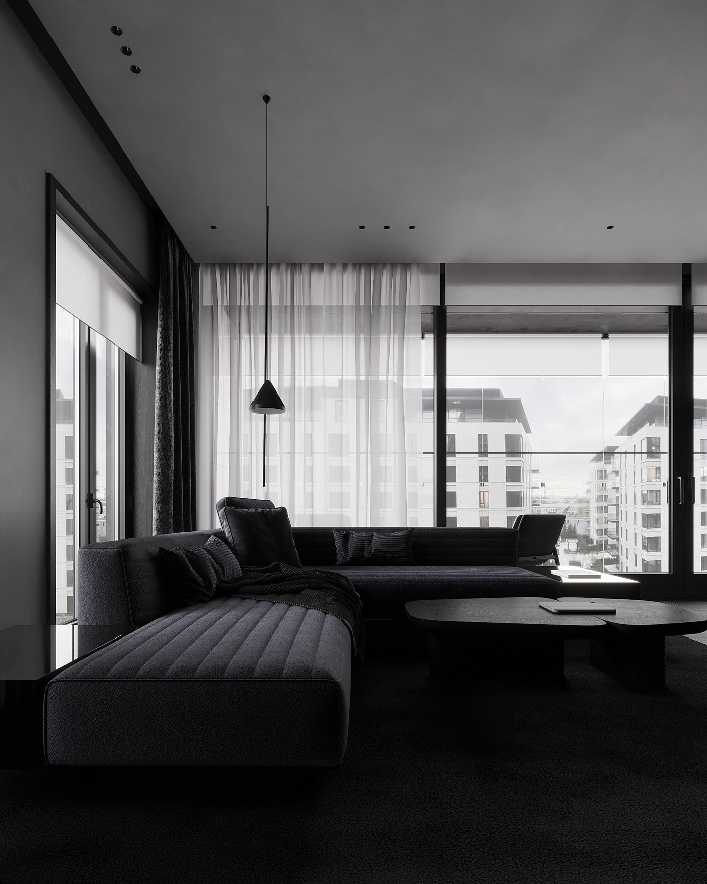 黑色系公寓设计-4
