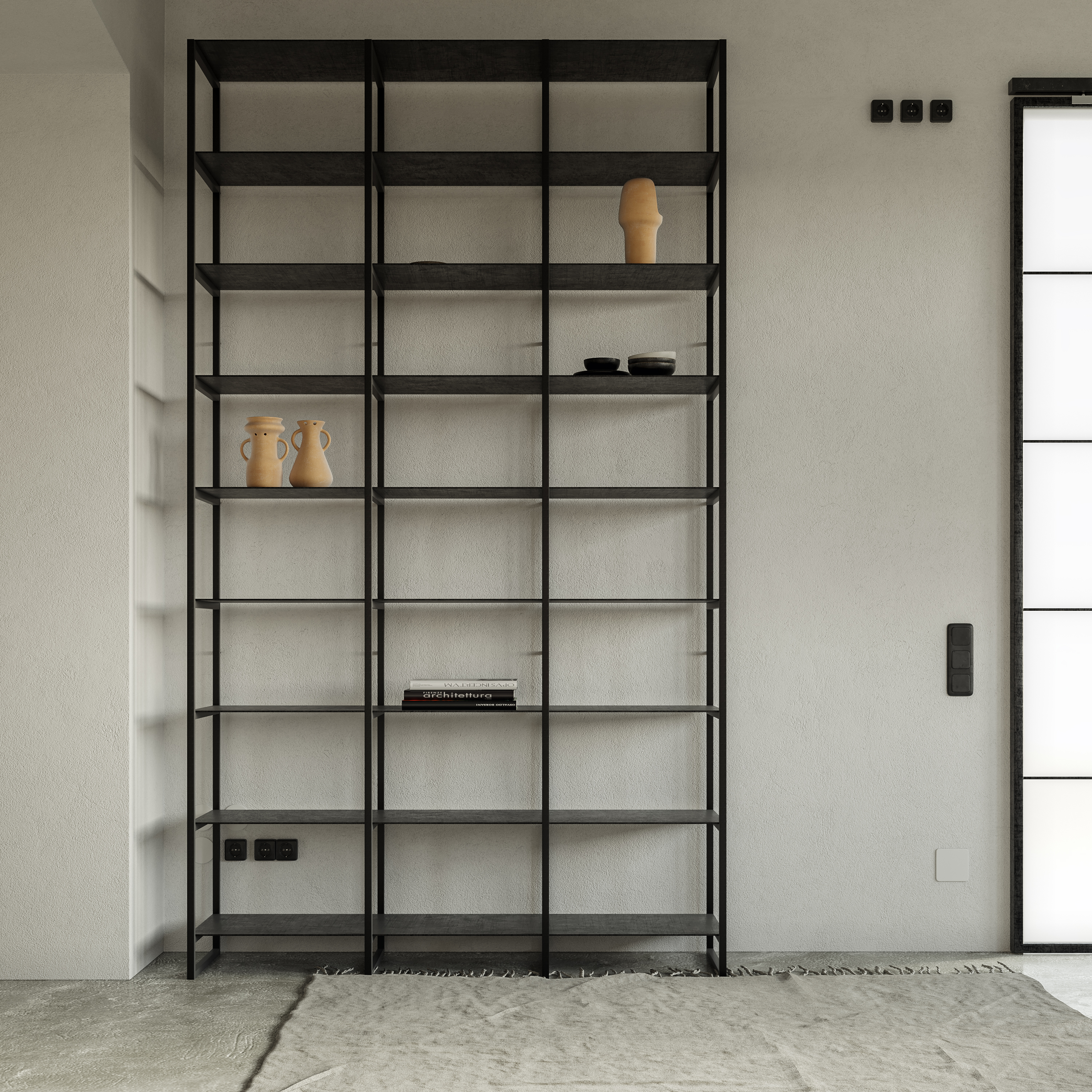 巴黎豪华公寓设计，复古工业风与现代艺术的完美融合-2