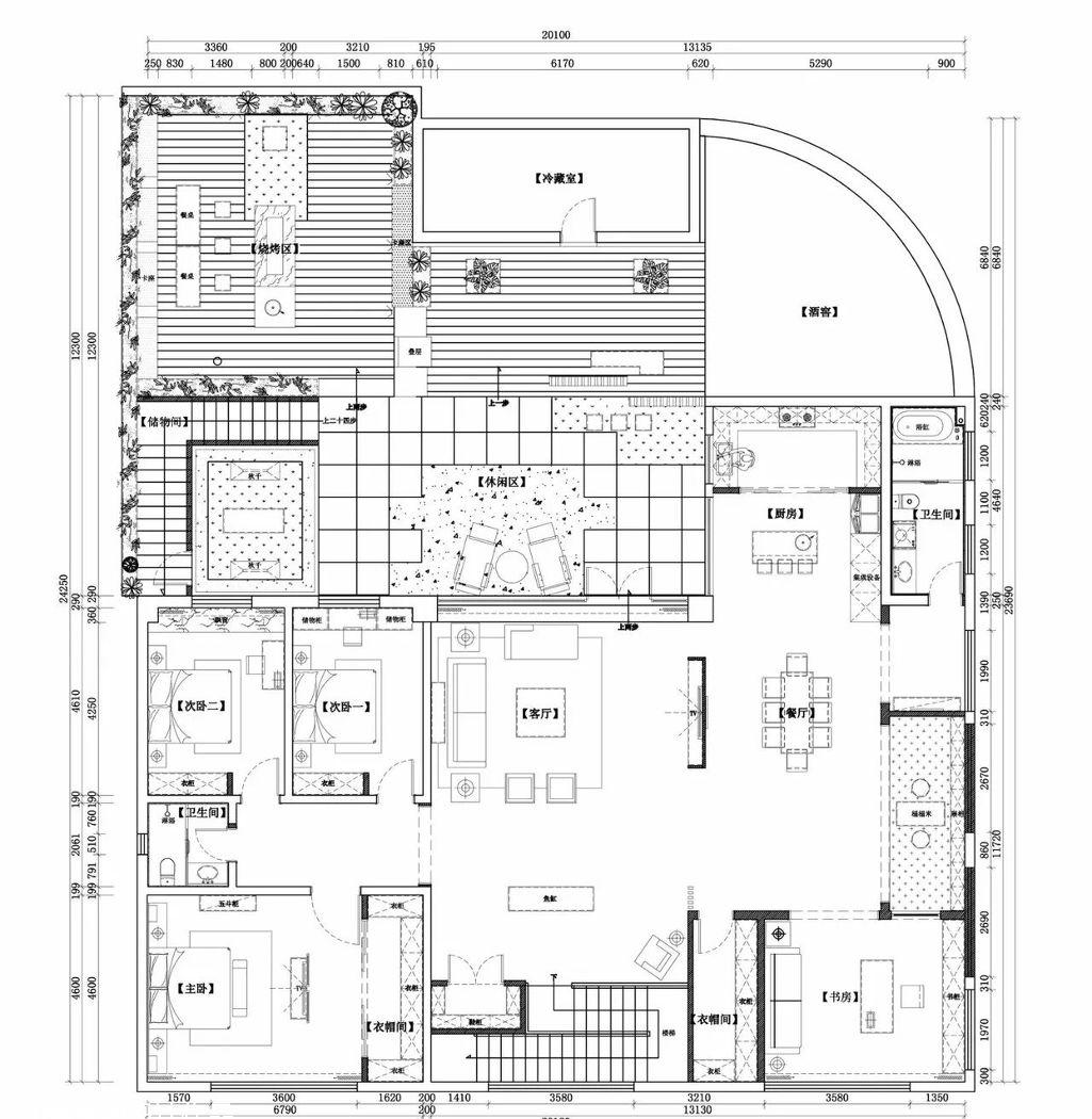 山东威海东鹏顶层无界大宅-- 山舍室内设计-44