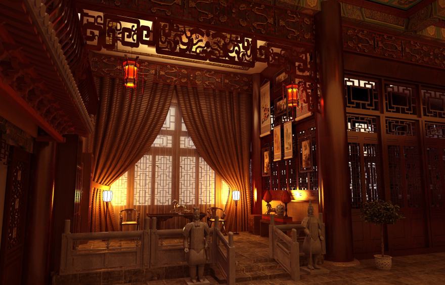 廊坊汉唐金足旗舰店——中式奢华空间-24