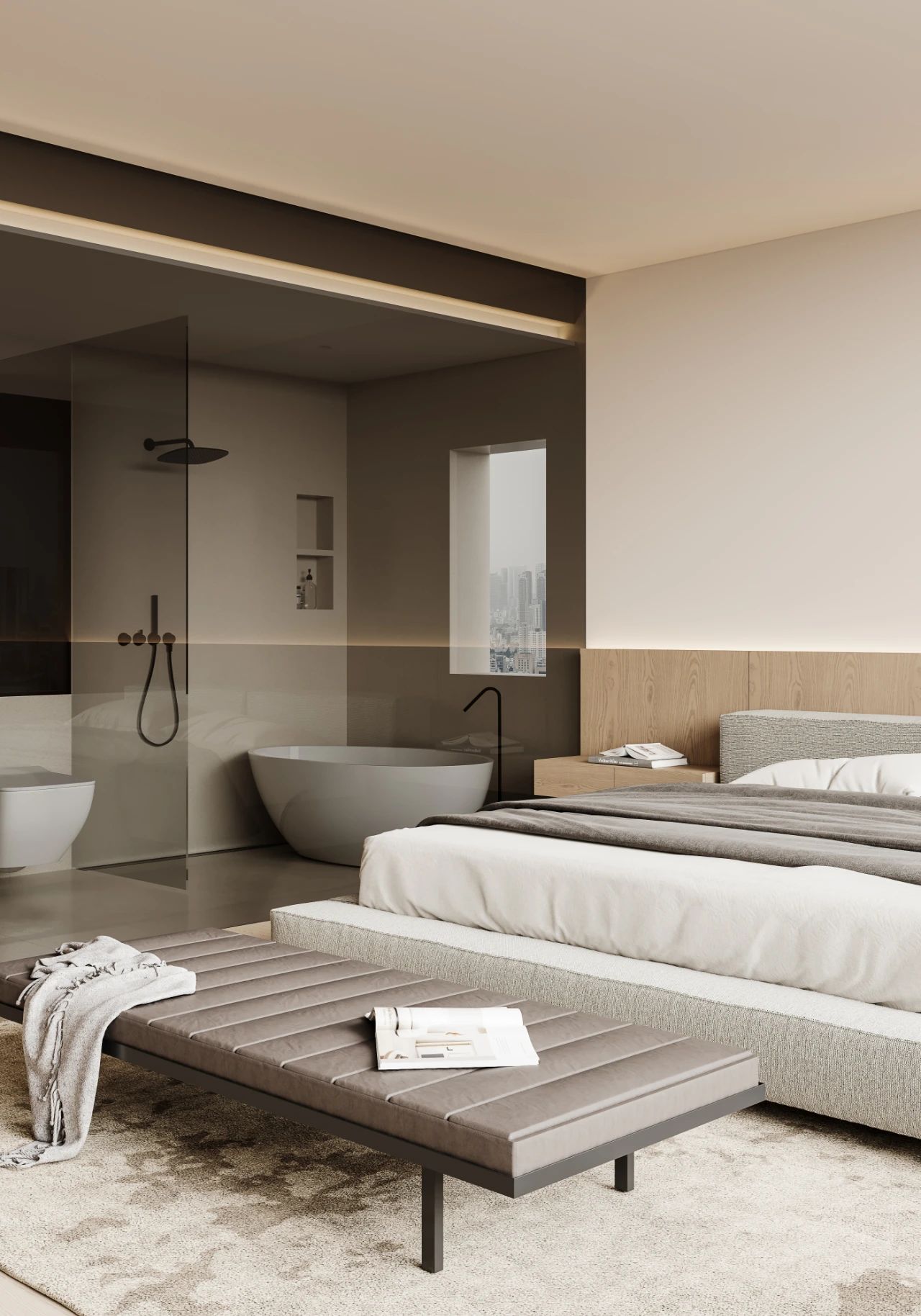 龙光御海天宸侘寂原木风平层效果图丨远校空间设计-53