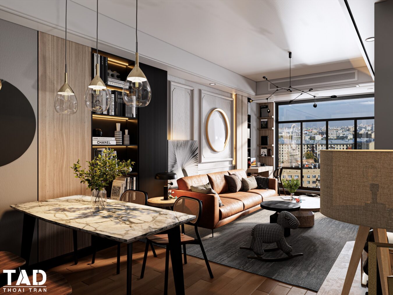 SketchUp室内客厅模型丨Thoai Tran-4