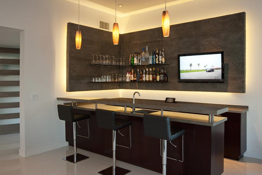 加州恩西诺山现代住宅，180 度圣费尔南多河谷盆地景观-9