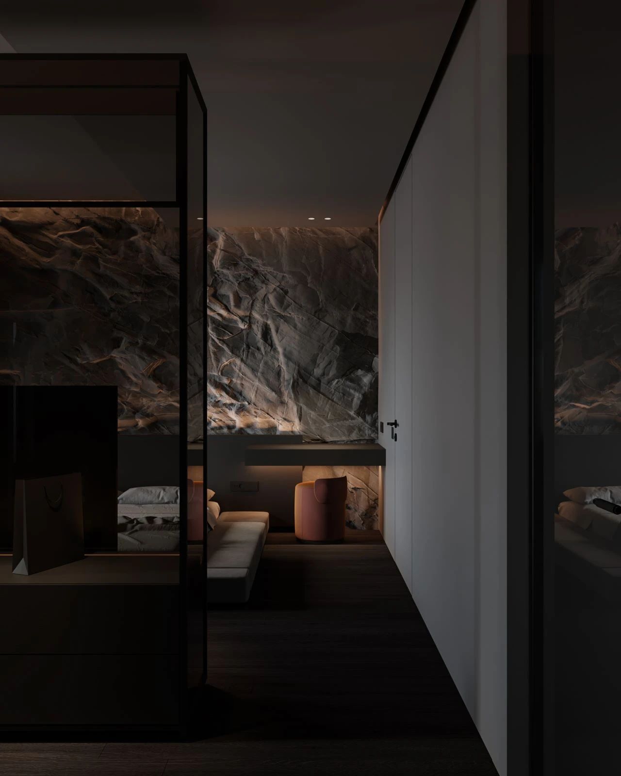 97㎡黑色调公寓设计-34