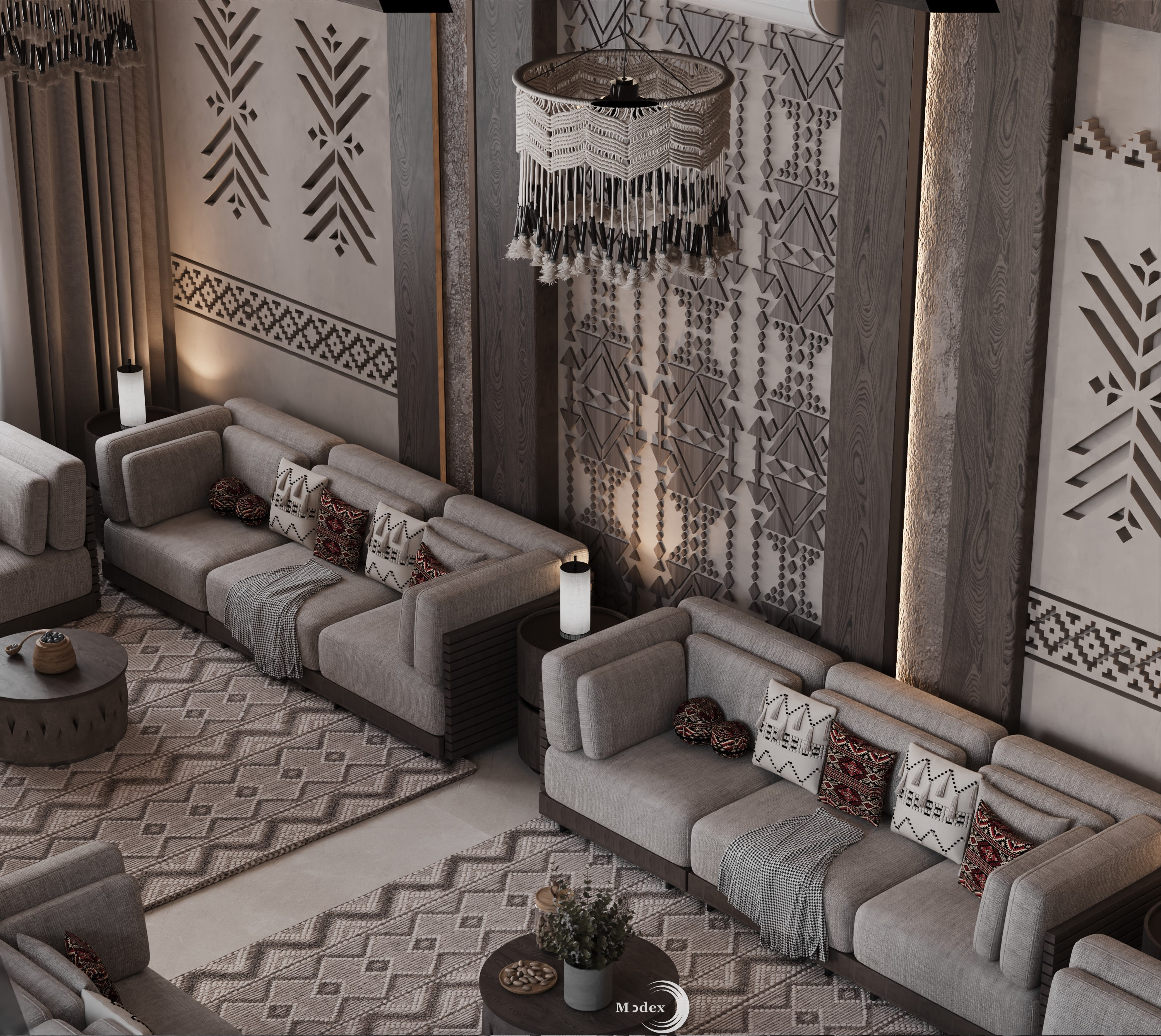 纳吉迪风格男士会客室丨沙特阿拉伯丨Modex Studio-13