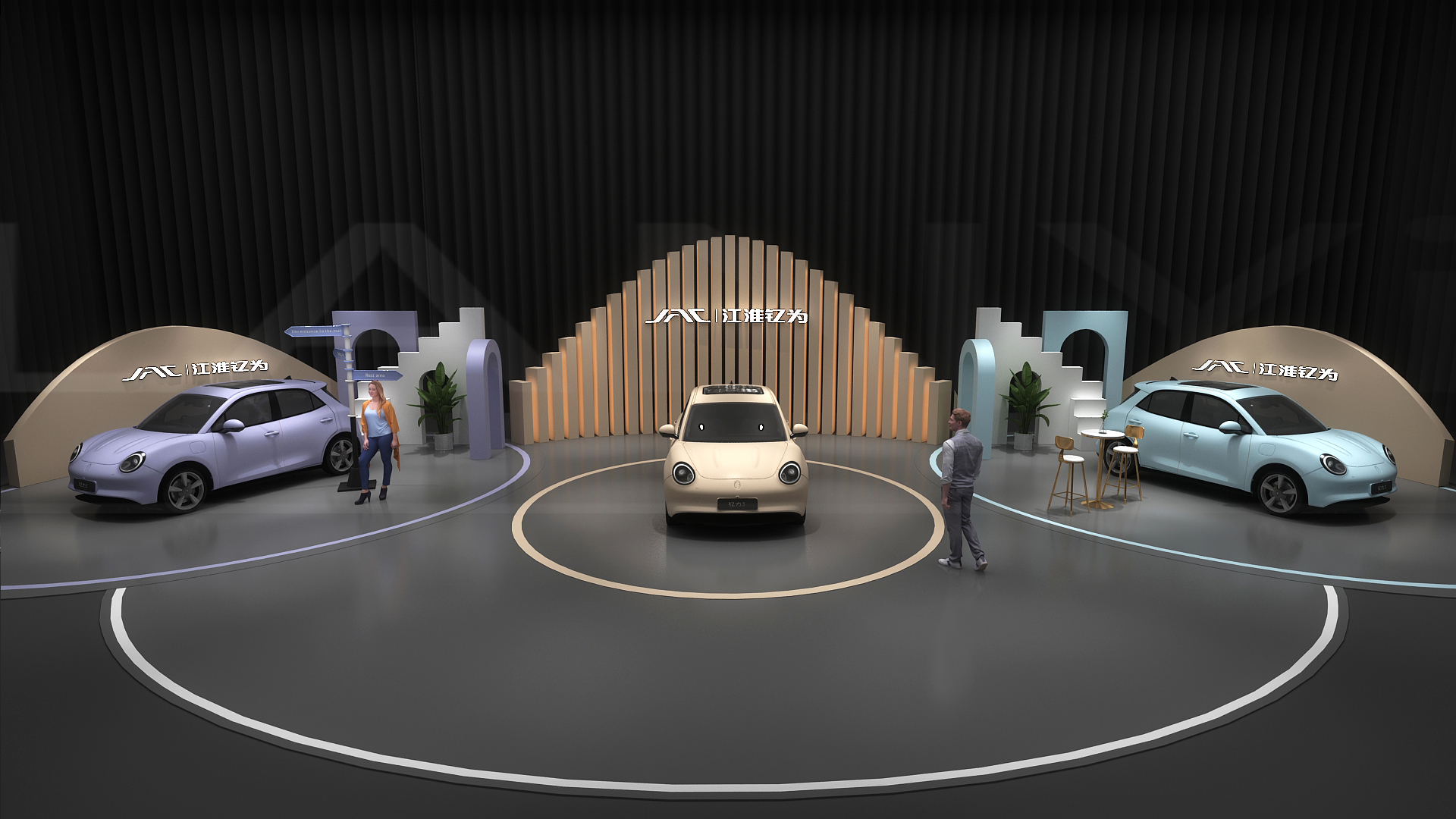 汽车活动直播展示空间设计-1