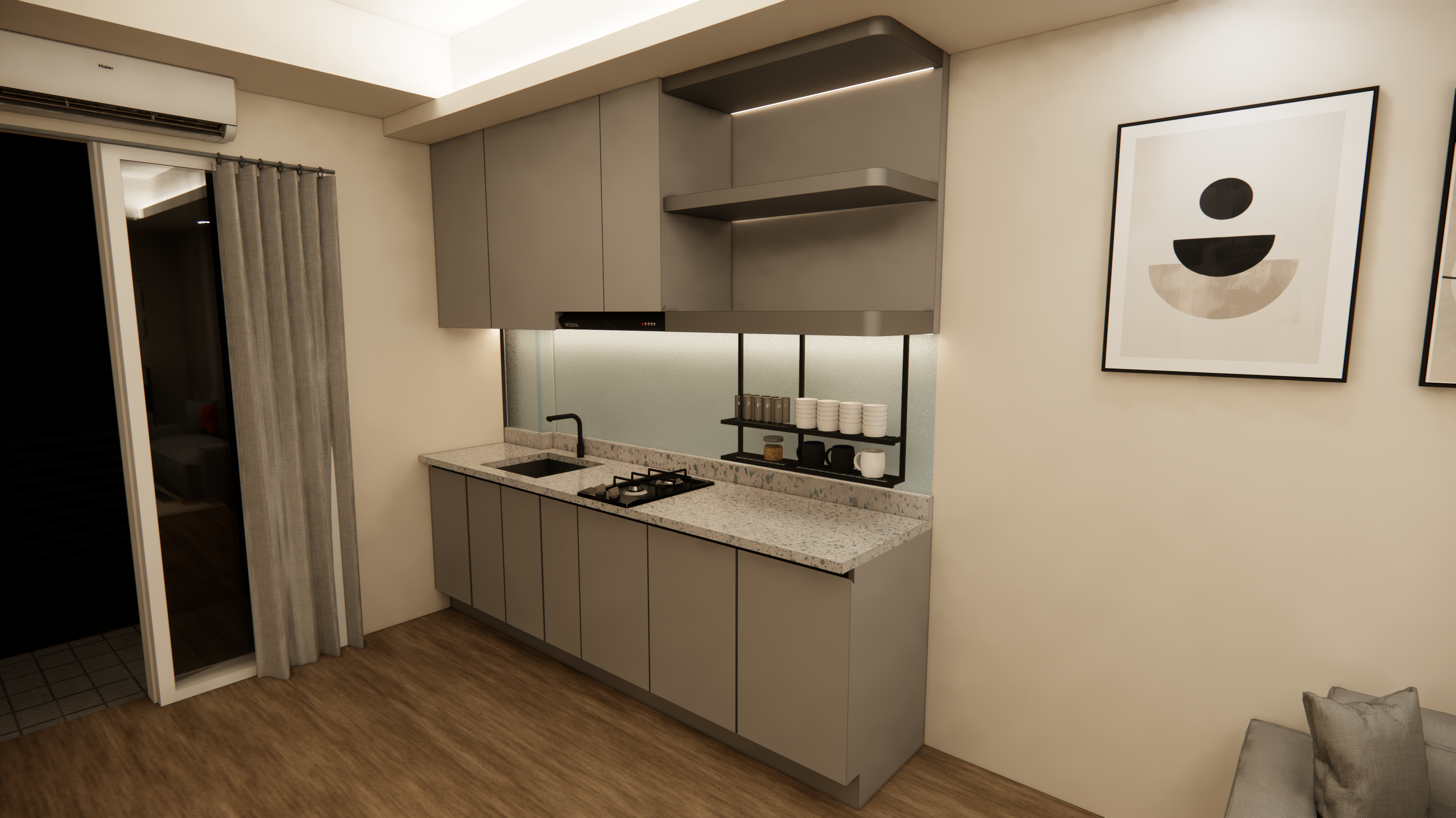 Metro Park Apartment - 54m2 2BR Interior Design-2