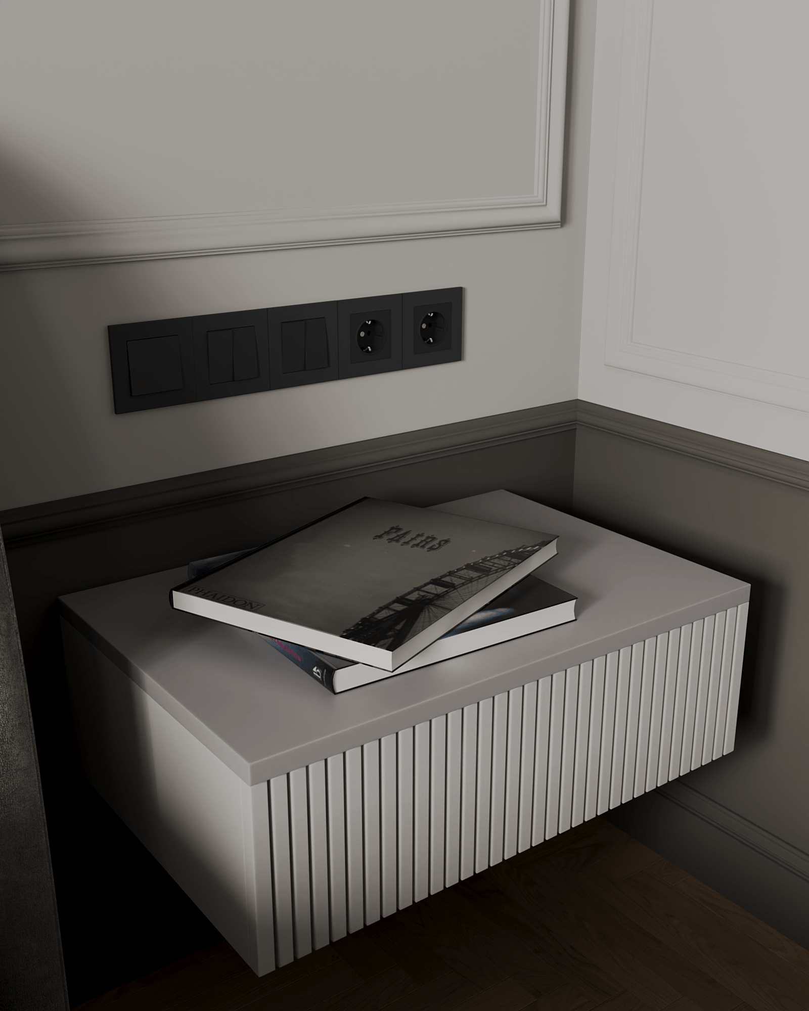 Визуализация Спальной Неоклассика-6