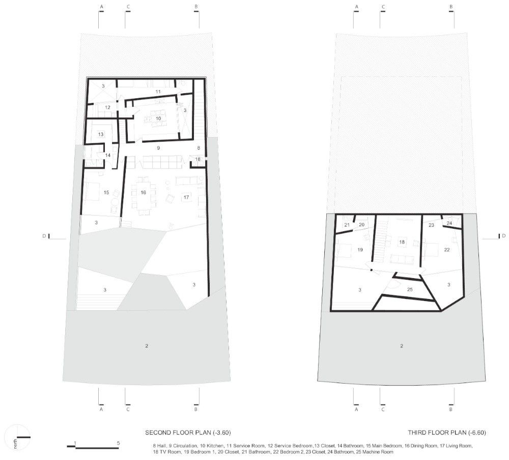 墨西哥沙漠中的倾斜屋顶别墅-55