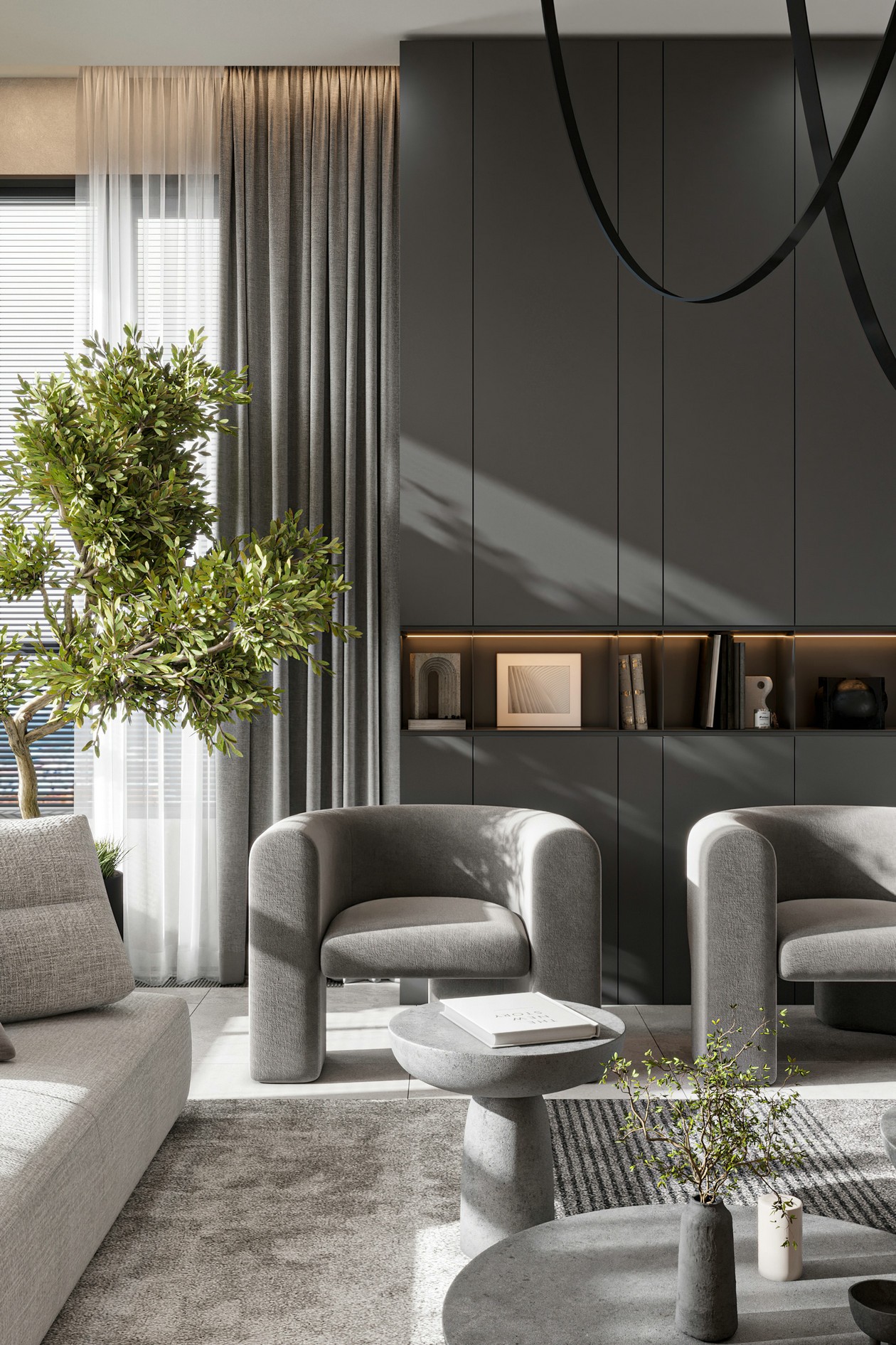 高级灰色系公寓设计-0