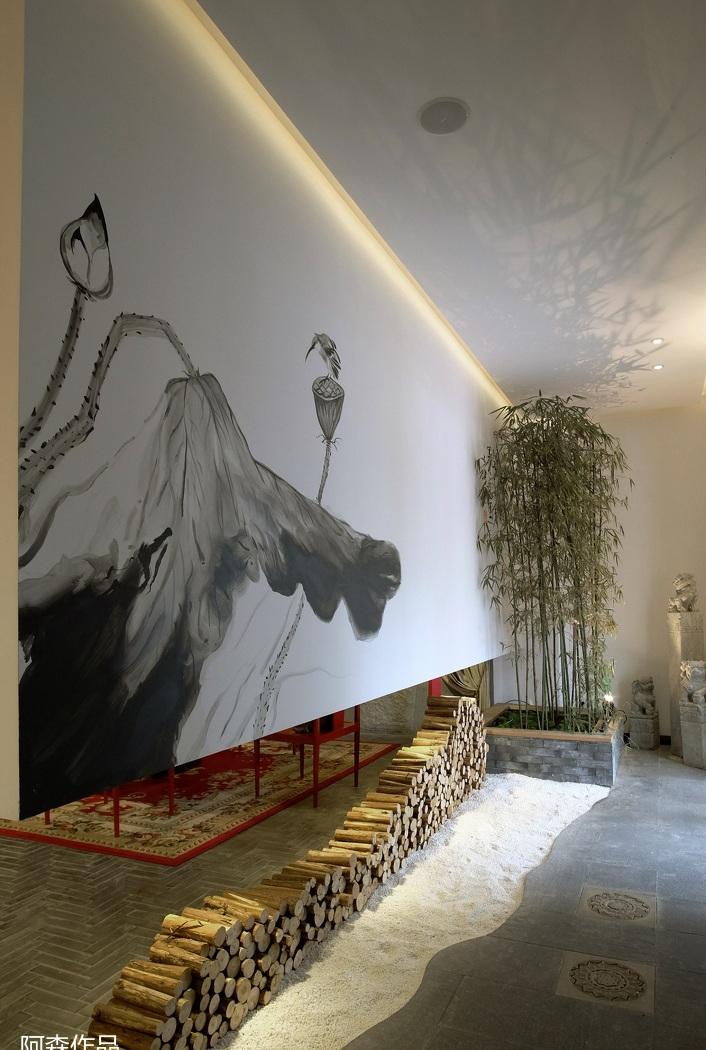 民宿设计师阿森丨重庆七隆藏传文玩会所-17