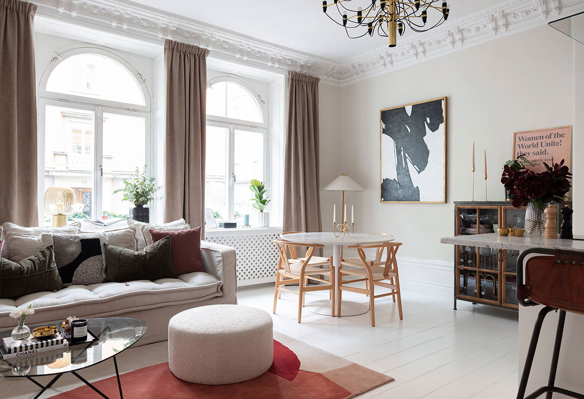 斯德哥尔摩 47 平米明亮一居室公寓设计-1