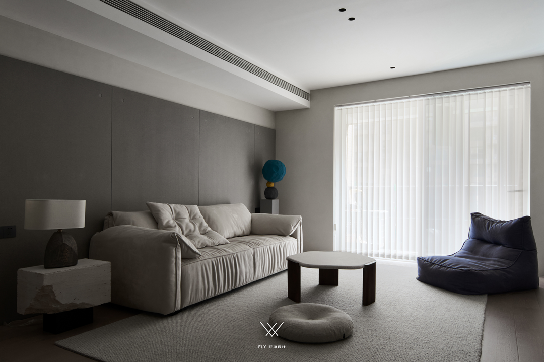 浙江杭州「万家星城」三室两厅现代侘寂空间设计丨中国杭州丨菲拉设计-18