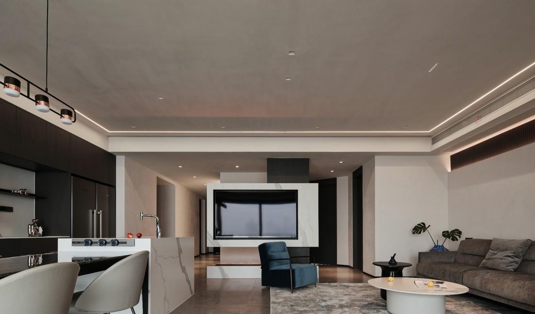 高级灰湖景房室内设计-27