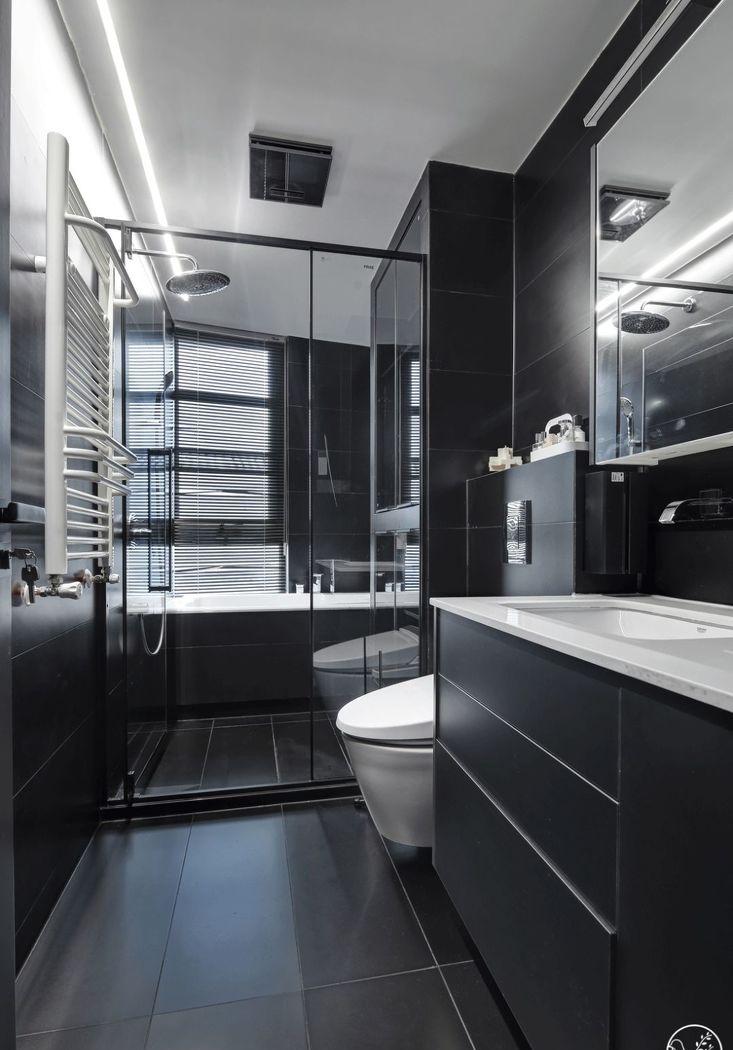 清羽设计丨平层丨黑白冷调如何打造温馨小家-36