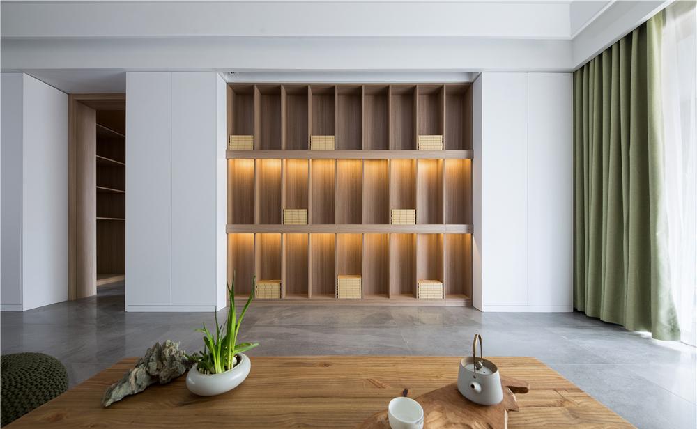 《望日》原木白空间，双过道设计，LDK 理念，大江景书房，高级灰卧室-9